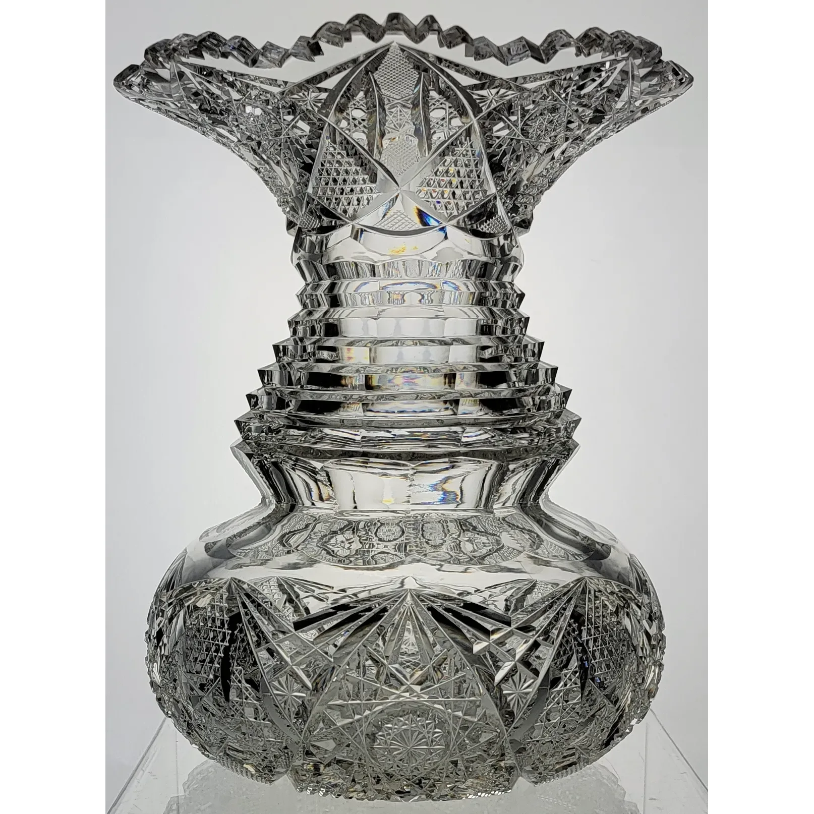 Large Antique Maple City Glass Company ABP Vase - Lista - View 2