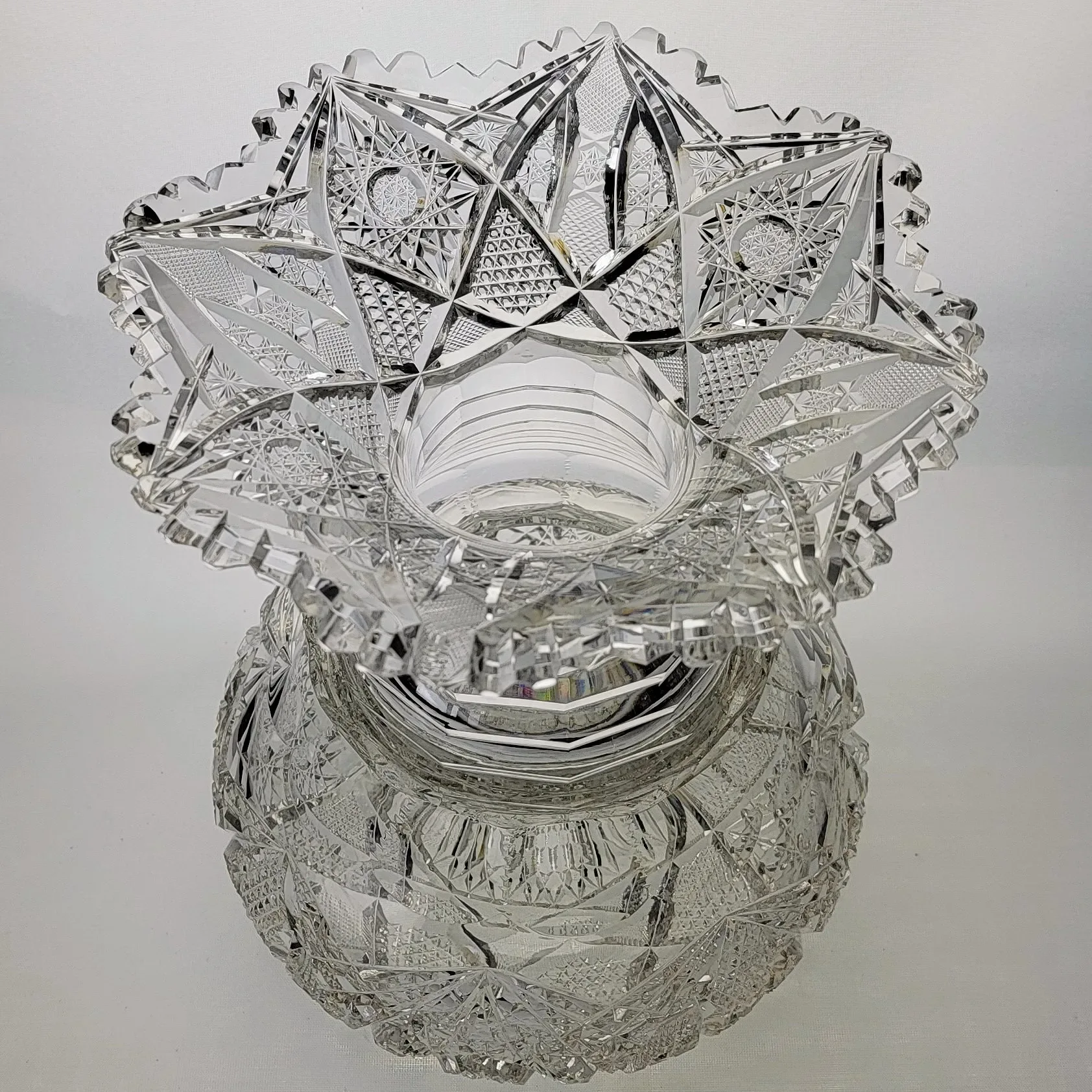 Large Antique Maple City Glass Company ABP Vase - Lista - View 6