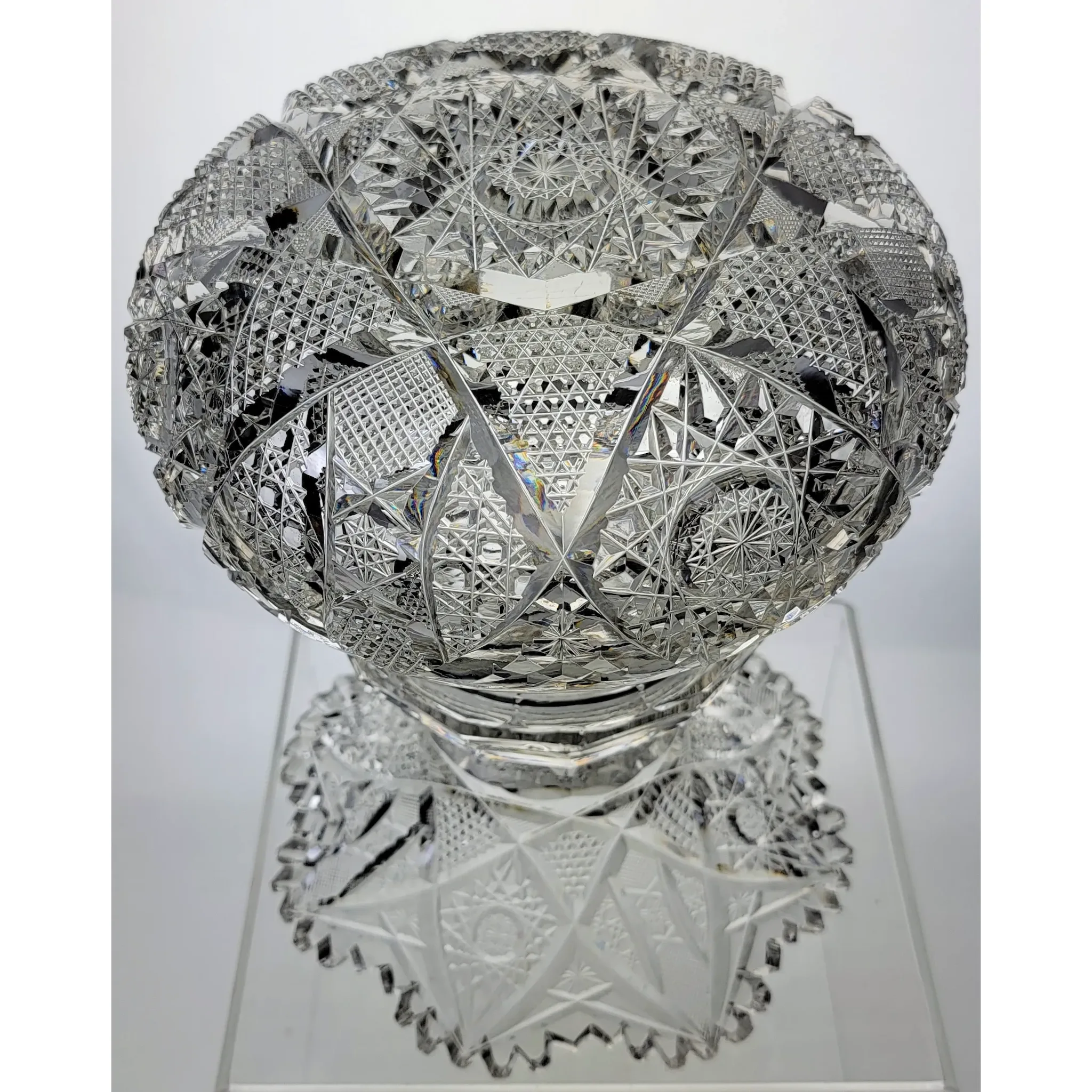 Large Antique Maple City Glass Company ABP Vase - Lista - View 8