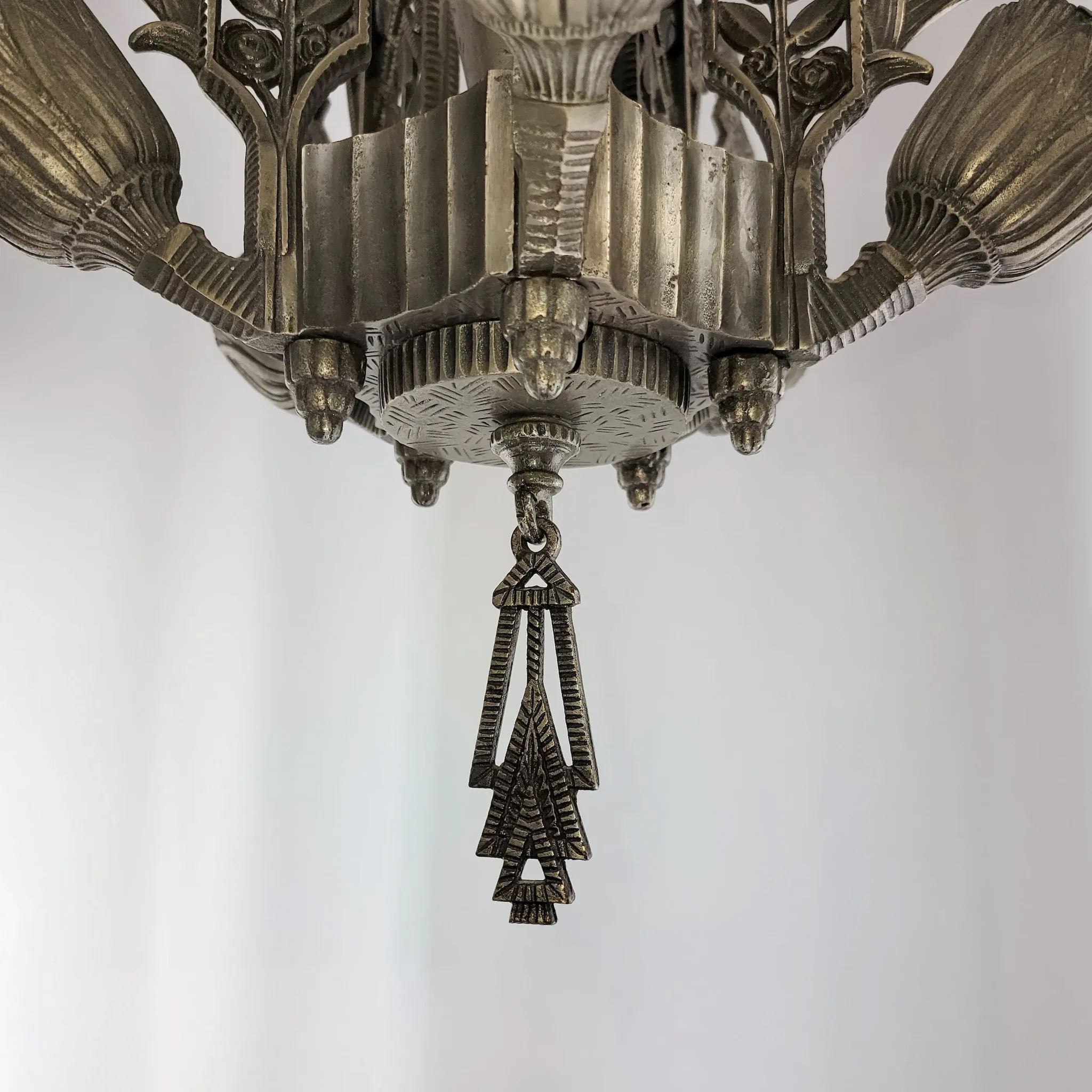 1920s Art Deco Slip Shade Fixture - Max Schaffer - View 9