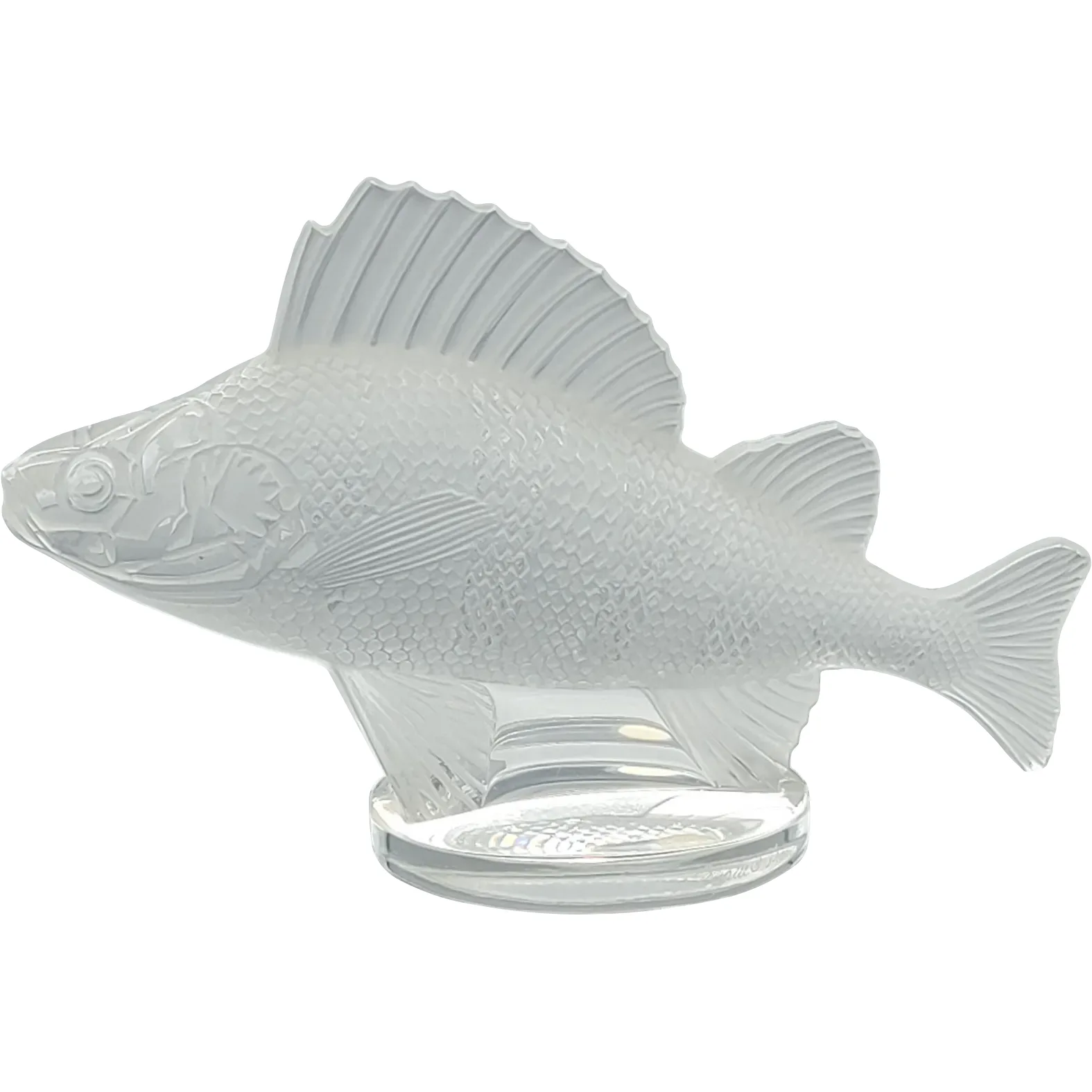 Vintage Lalique France Crystal Perche Mascot Paperweight