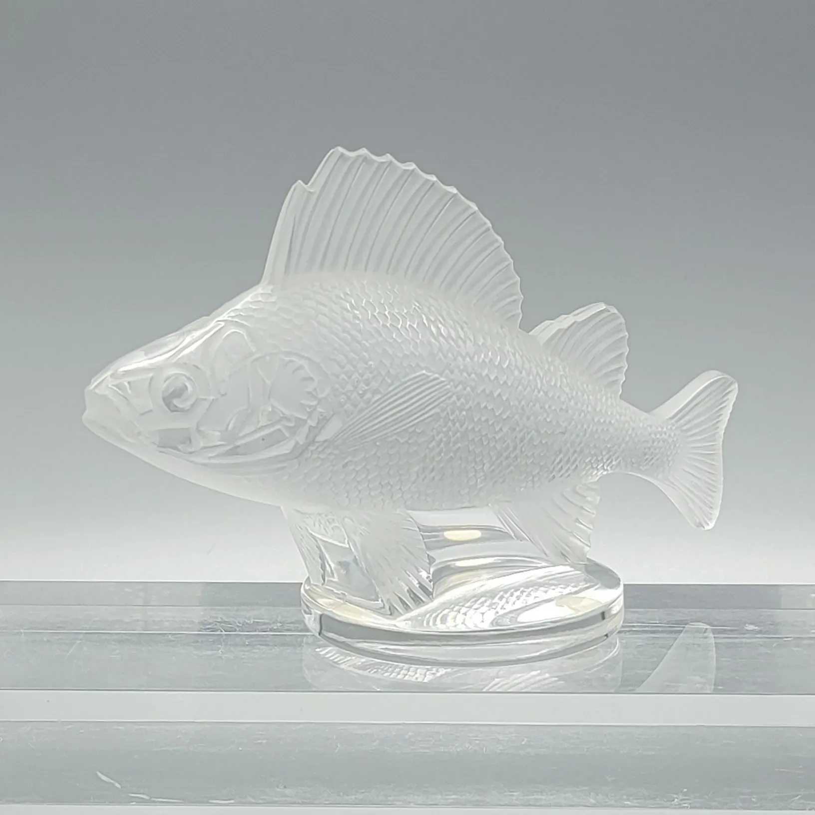 Vintage Lalique France Crystal Perche Mascot Paperweight - View 2