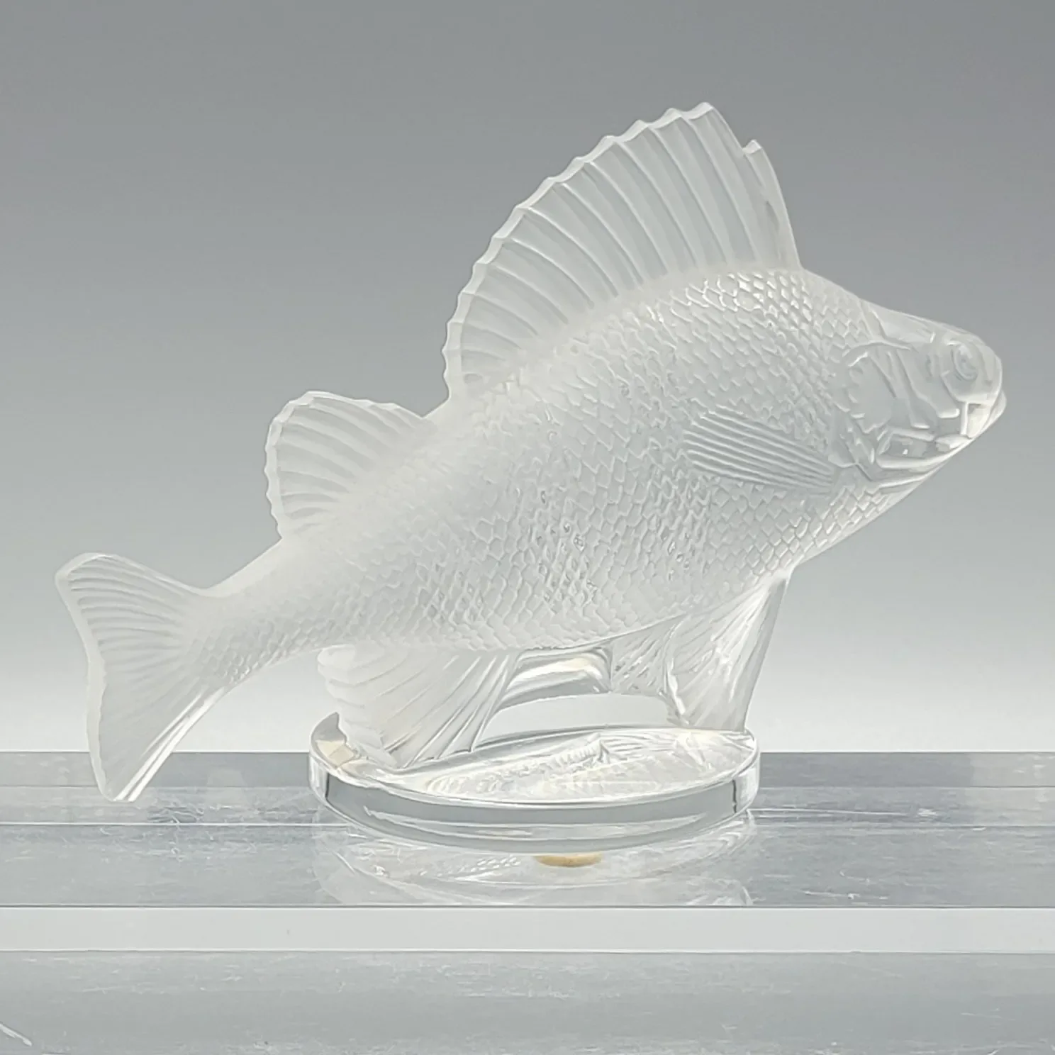 Vintage Lalique France Crystal Perche Mascot Paperweight - View 3