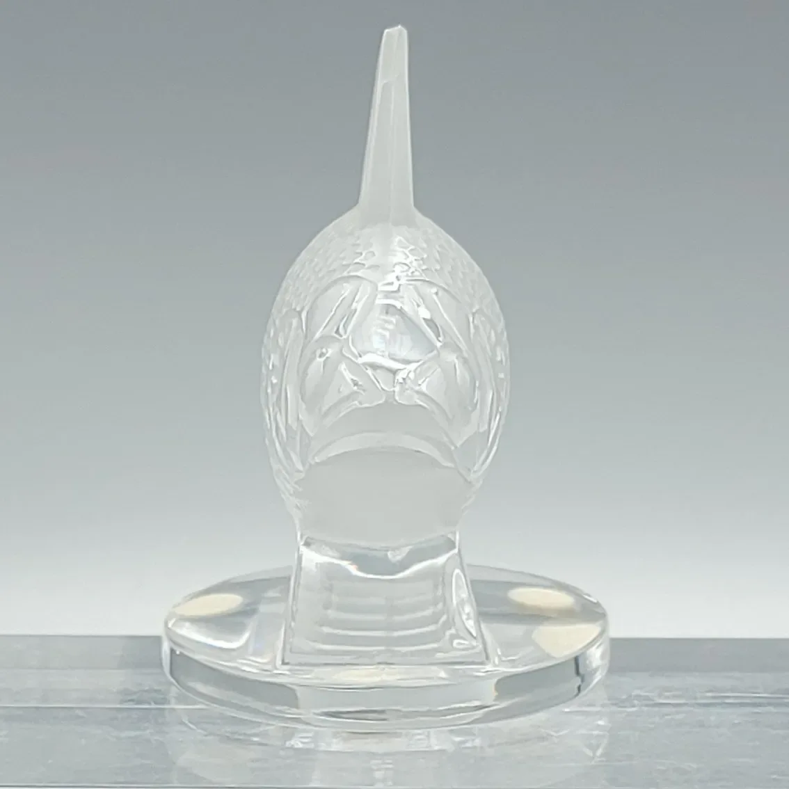 Vintage Lalique France Crystal Perche Mascot Paperweight - View 5