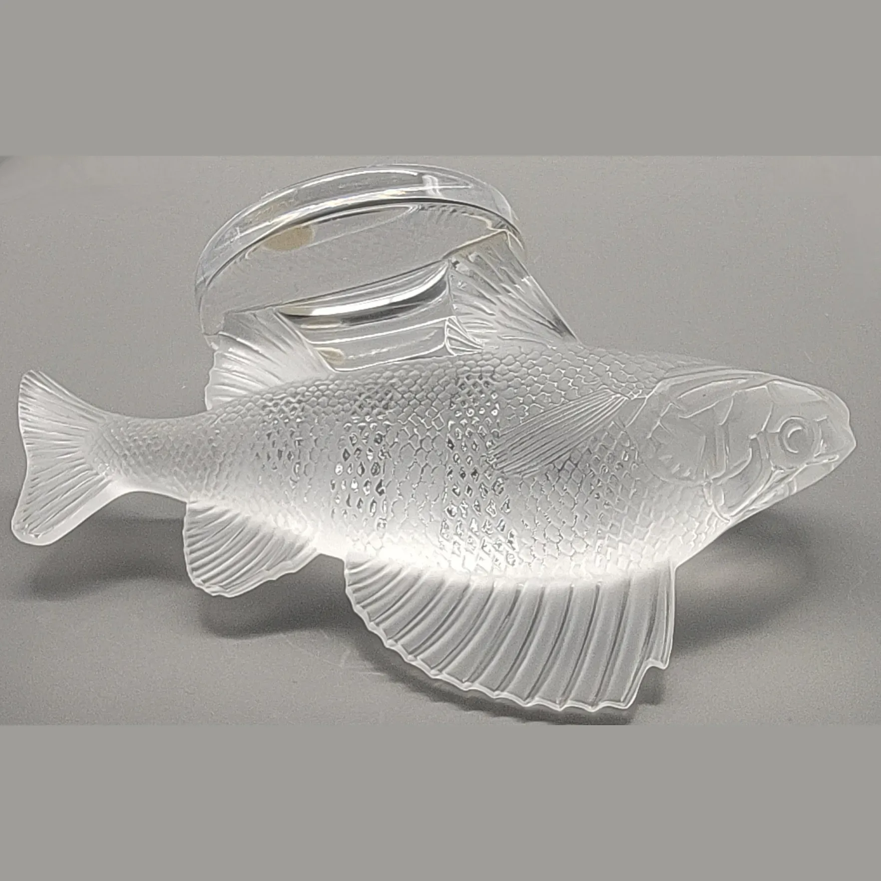 Vintage Lalique France Crystal Perche Mascot Paperweight - View 6