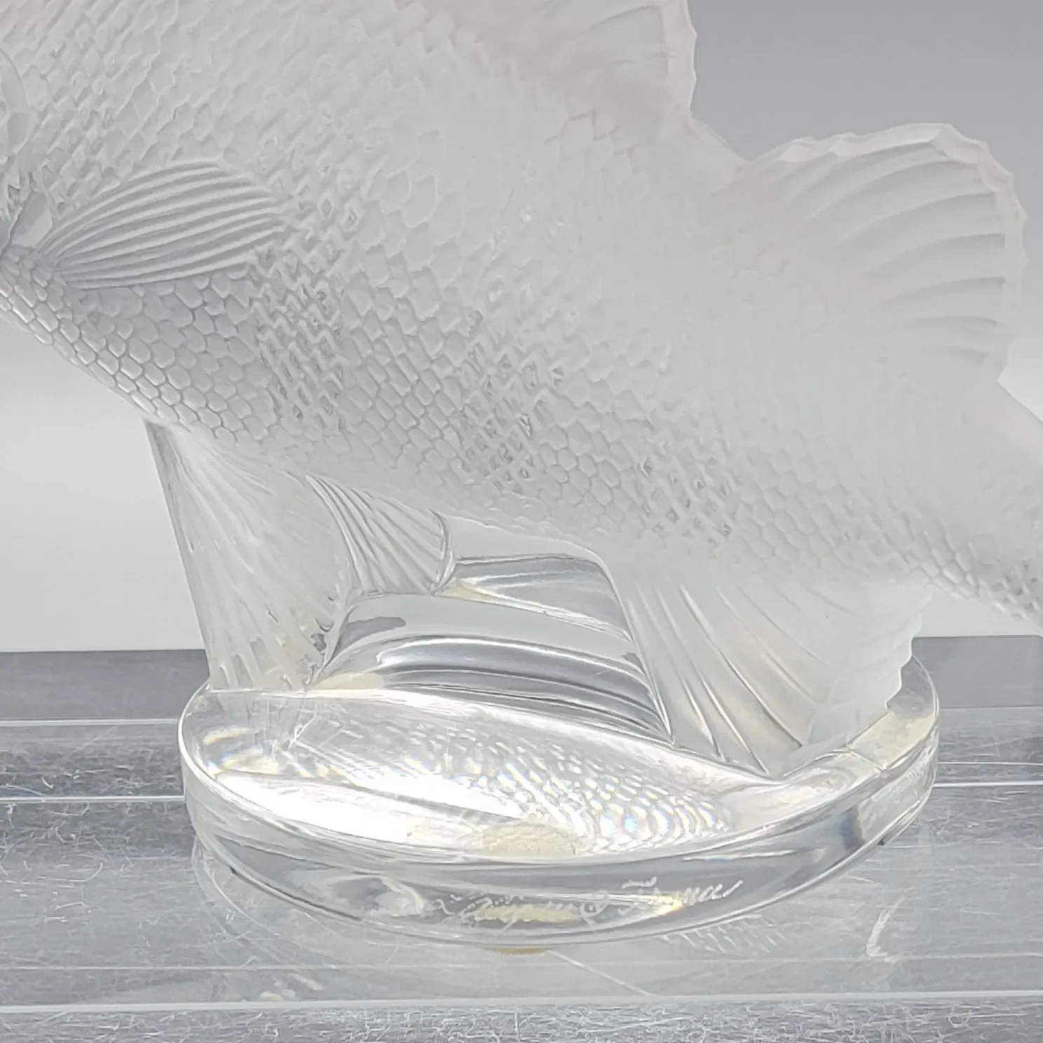 Vintage Lalique France Crystal Perche Mascot Paperweight - View 8