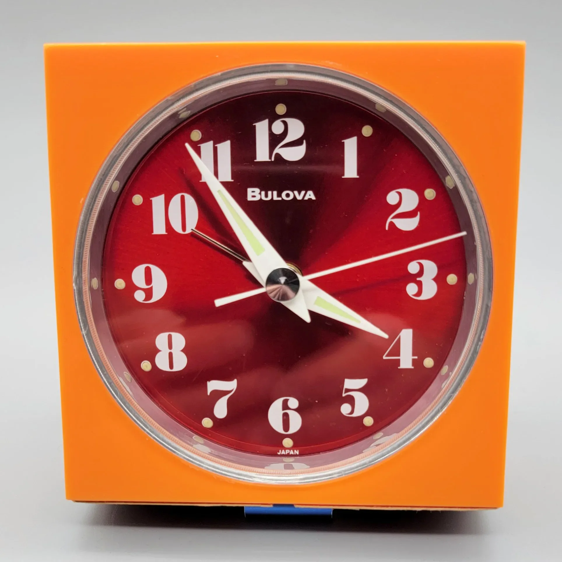 Incredible Laminated Acrylic MCM Bulova Alarm Clock Japan - Wind-up - View 2