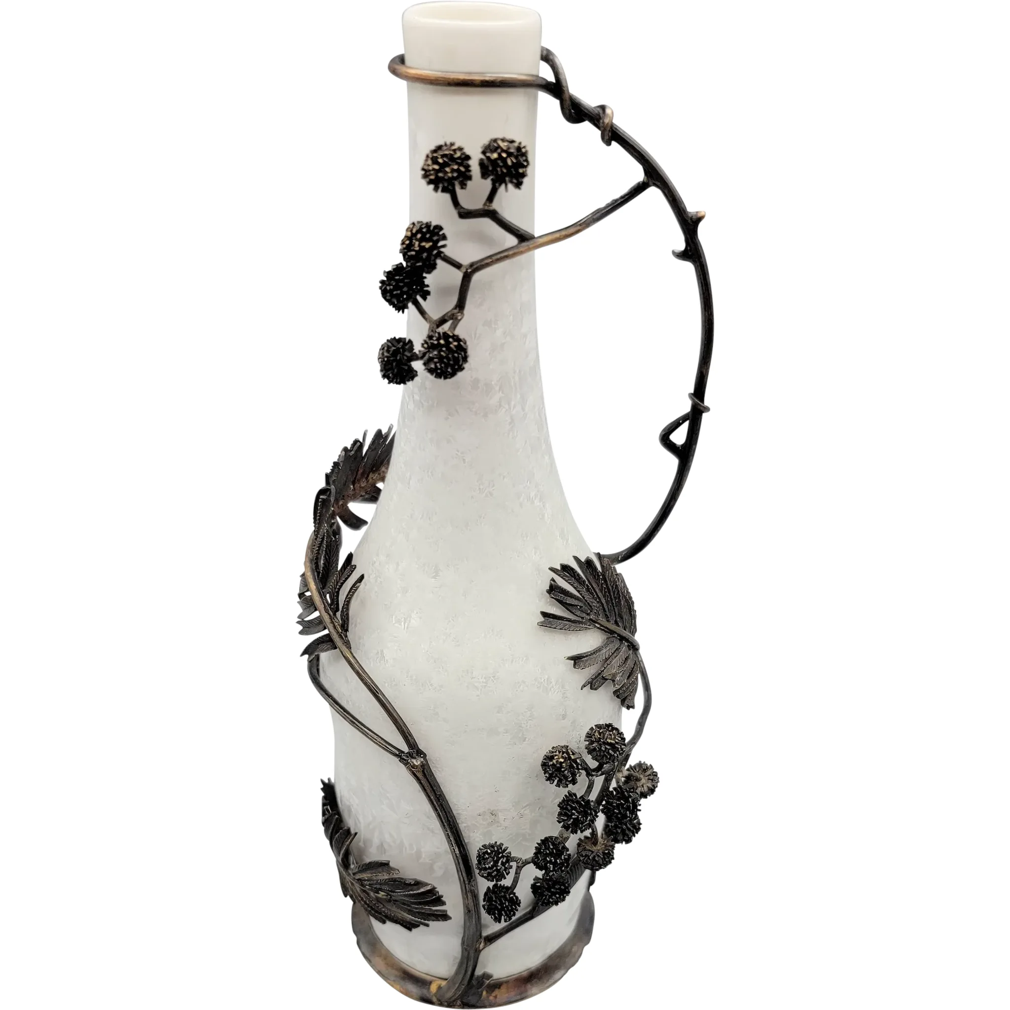 Antique Royal Copenhagen Crystalline Bud Vase - Bronze Mounted - Valdemar Engelhardt - 1894-1897