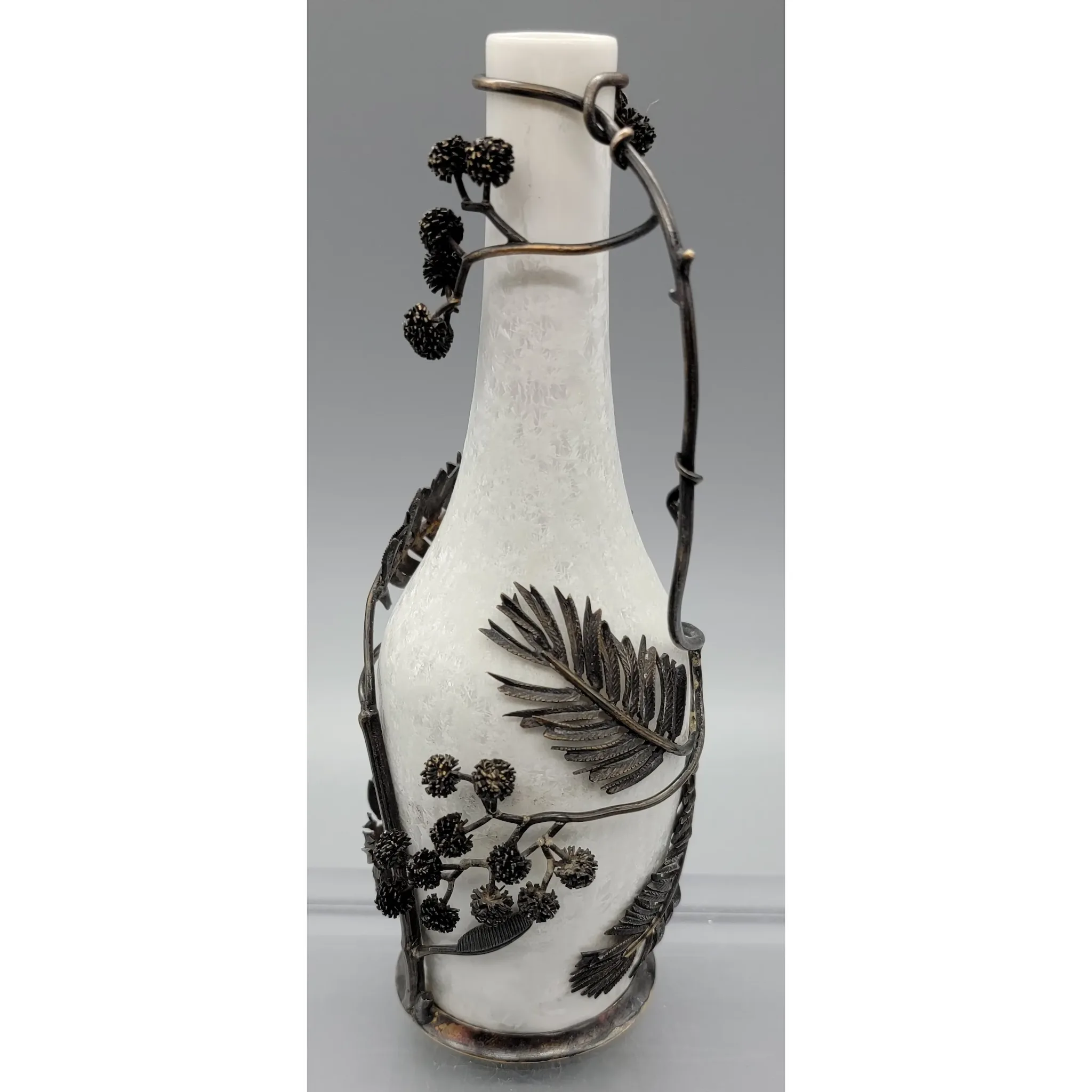 Antique Royal Copenhagen Crystalline Bud Vase - Bronze Mounted - Valdemar Engelhardt - 1894-1897 - View 3