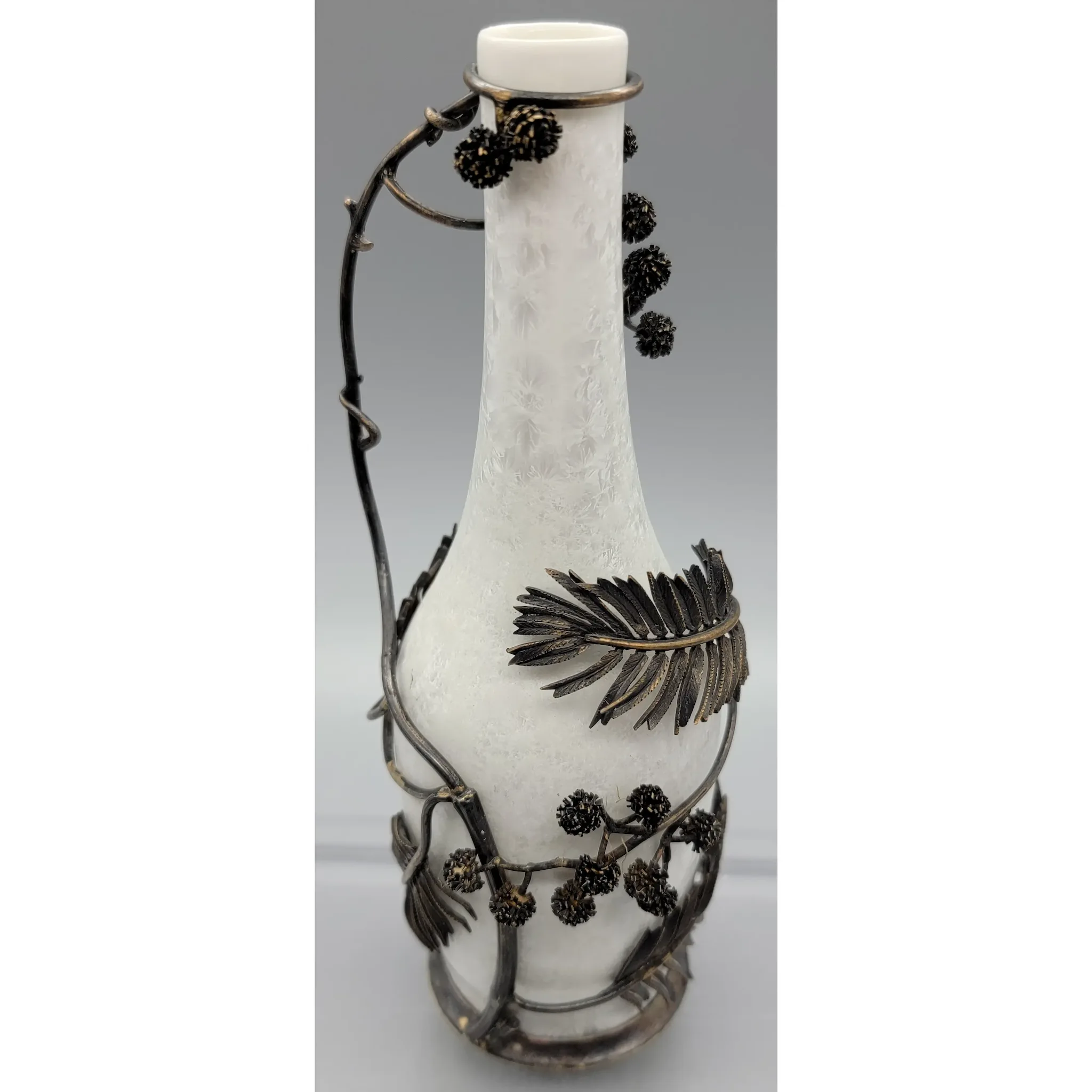 Antique Royal Copenhagen Crystalline Bud Vase - Bronze Mounted - Valdemar Engelhardt - 1894-1897 - View 5