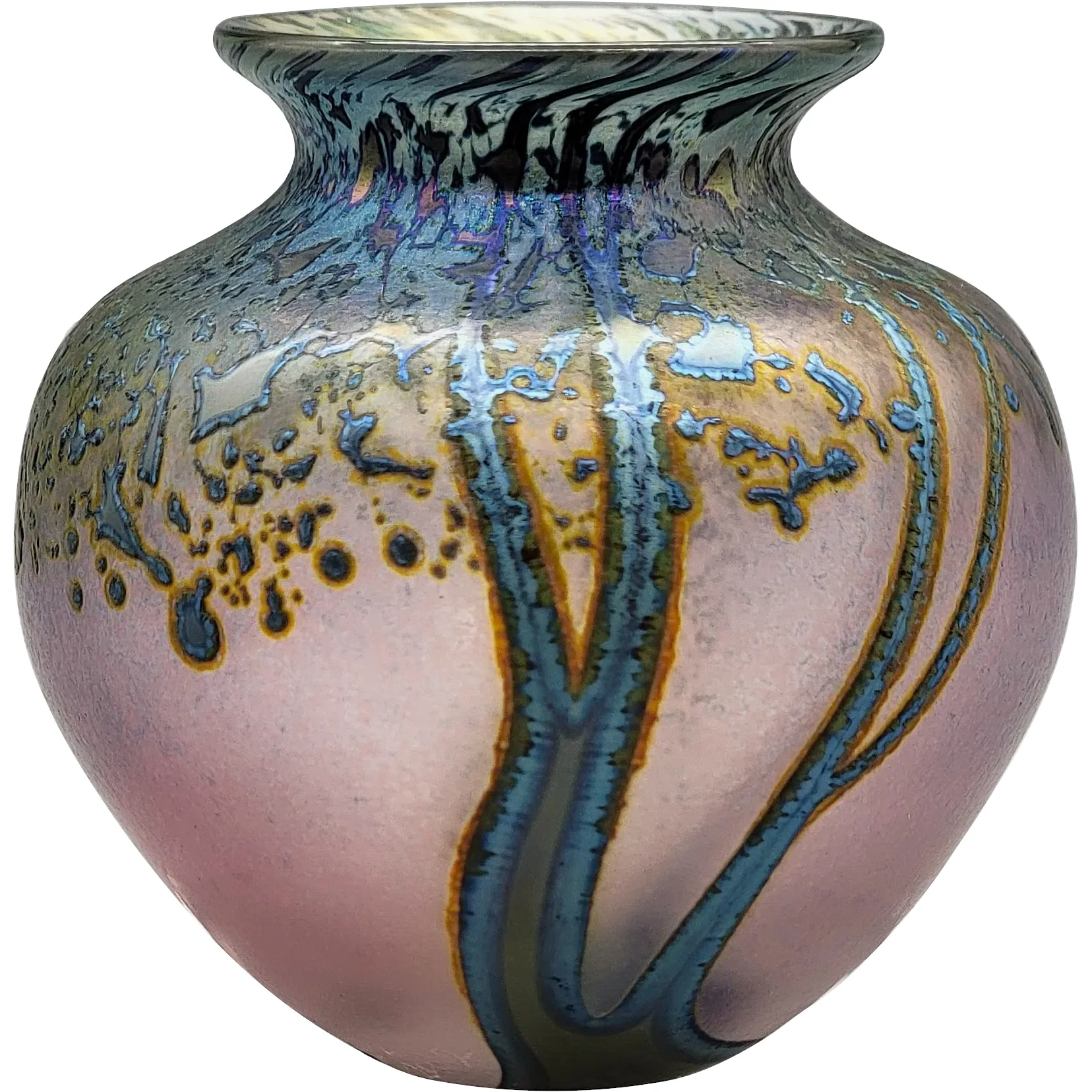 Peet Robison Miniature Art Glass Vase - Landscape Series 2002