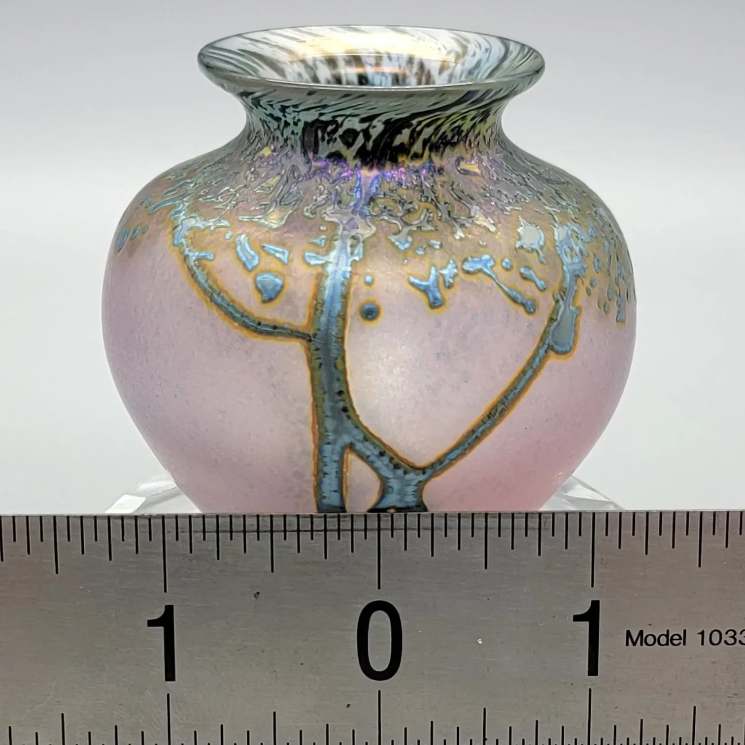 Peet Robison Miniature Art Glass Vase - Landscape Series 2002 - View 2