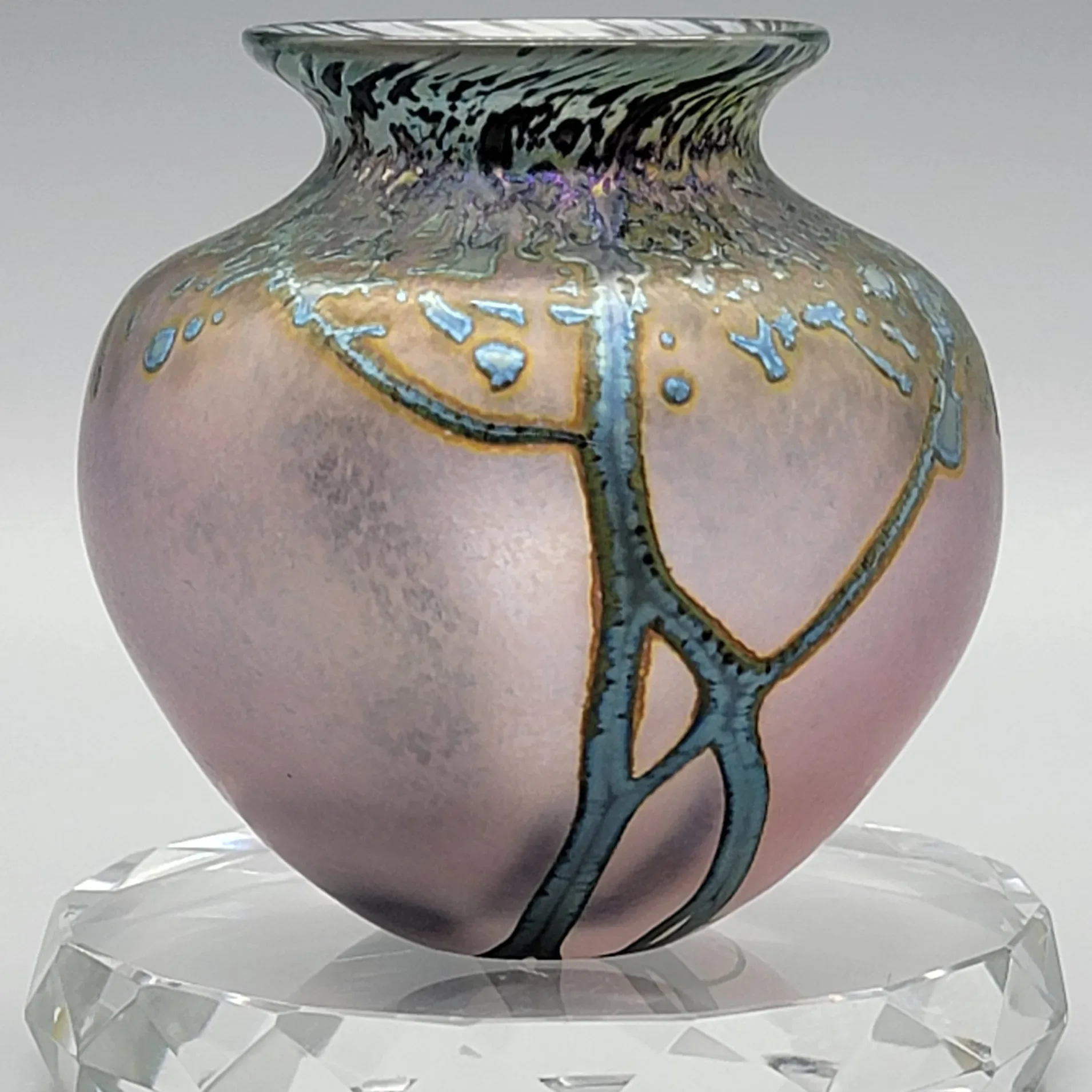 Peet Robison Miniature Art Glass Vase - Landscape Series 2002 - View 3