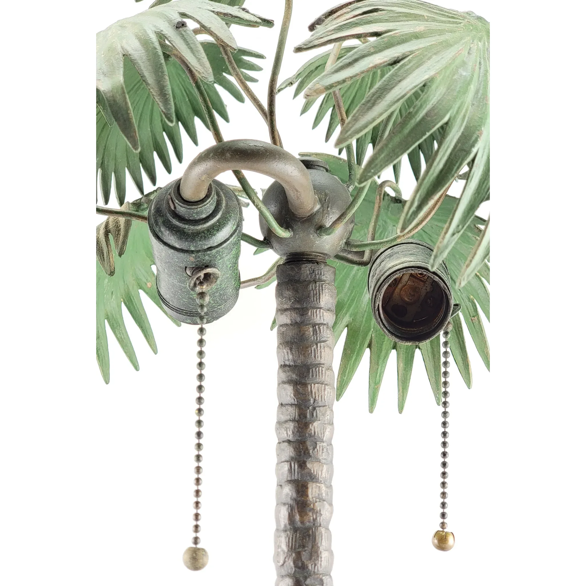 Large Austrian Bronze Palm Tree Camel & Rider Lamp - View 11