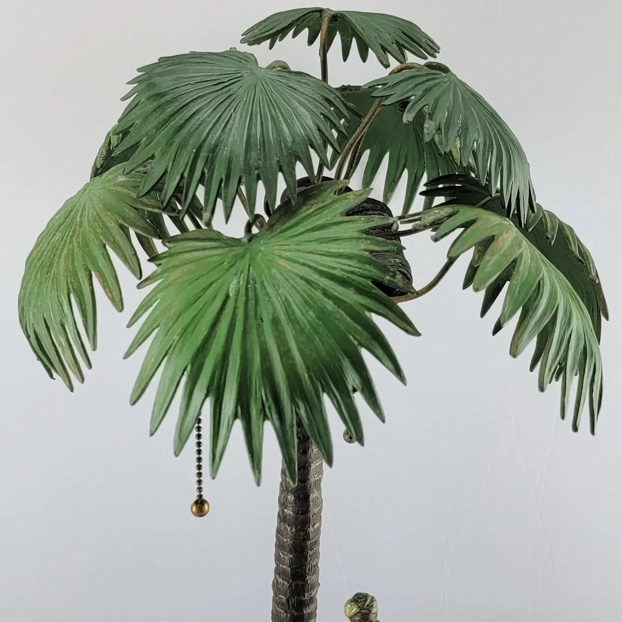 Large Austrian Bronze Palm Tree Camel & Rider Lamp - View 14