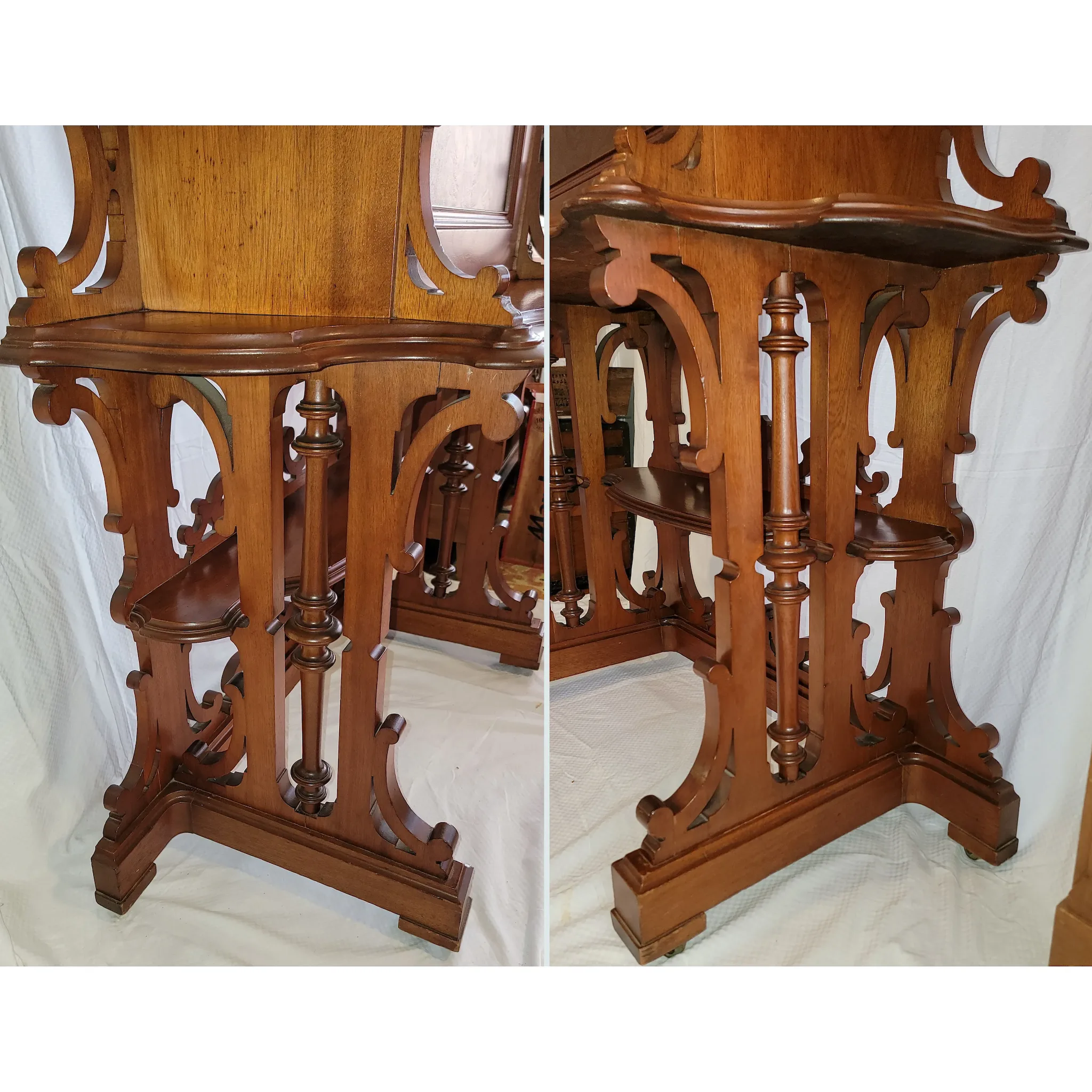 Antique Victorian Walnut Drop Front Writing Desk - View 11