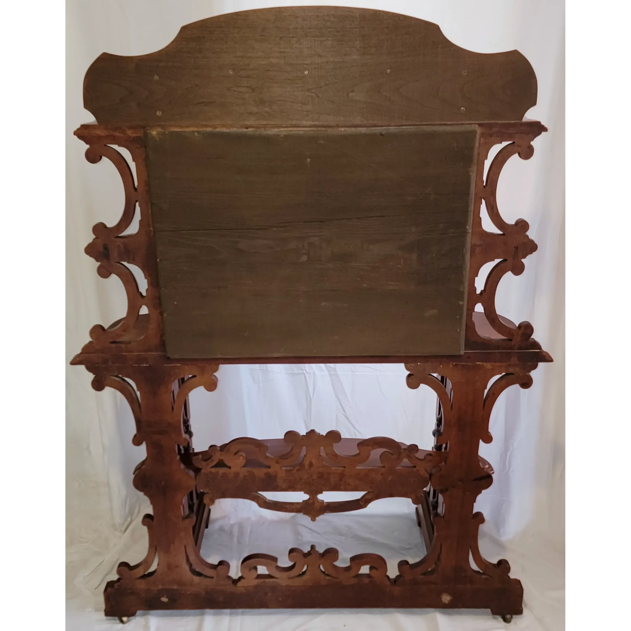 Antique Victorian Walnut Drop Front Writing Desk - View 12