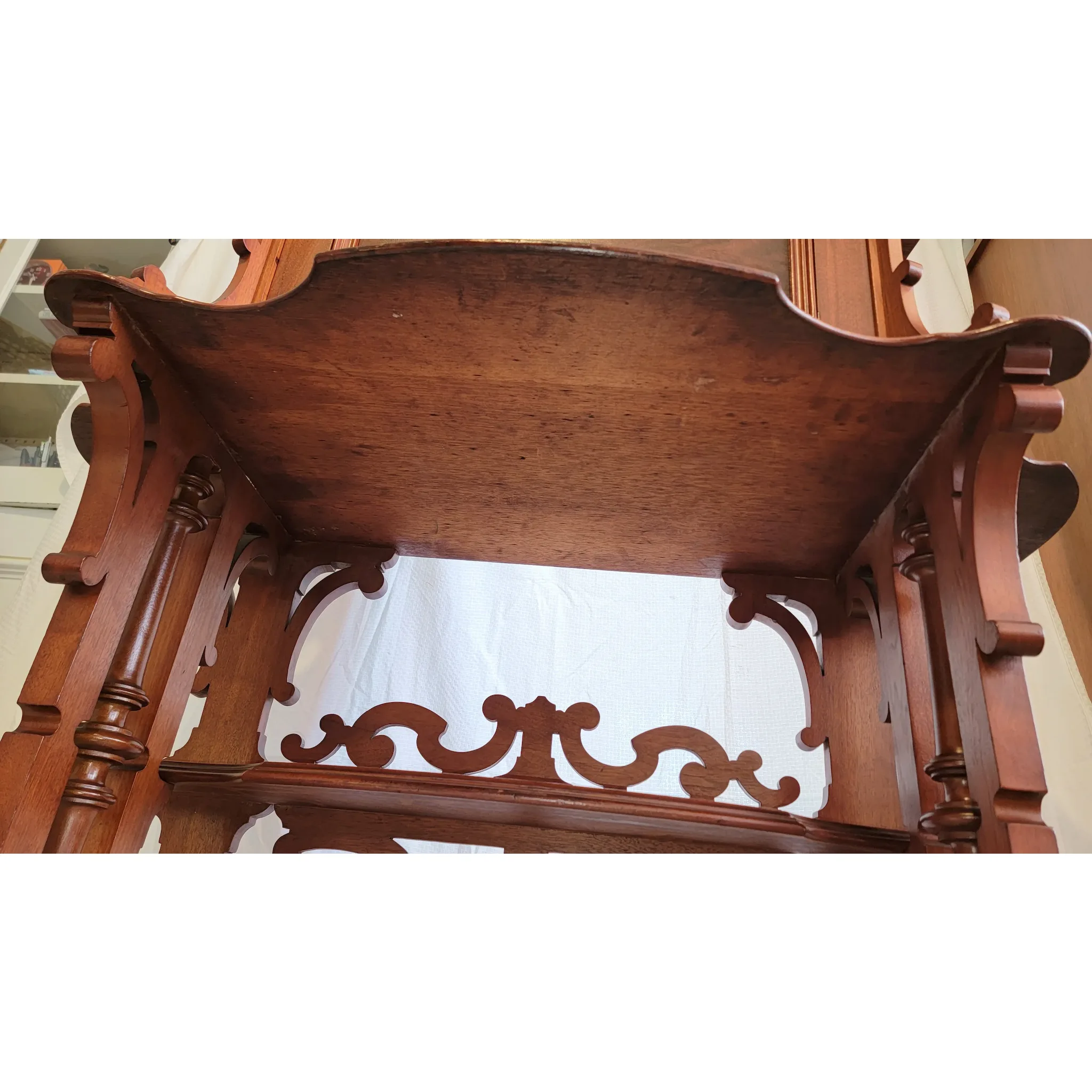 Antique Victorian Walnut Drop Front Writing Desk - View 14