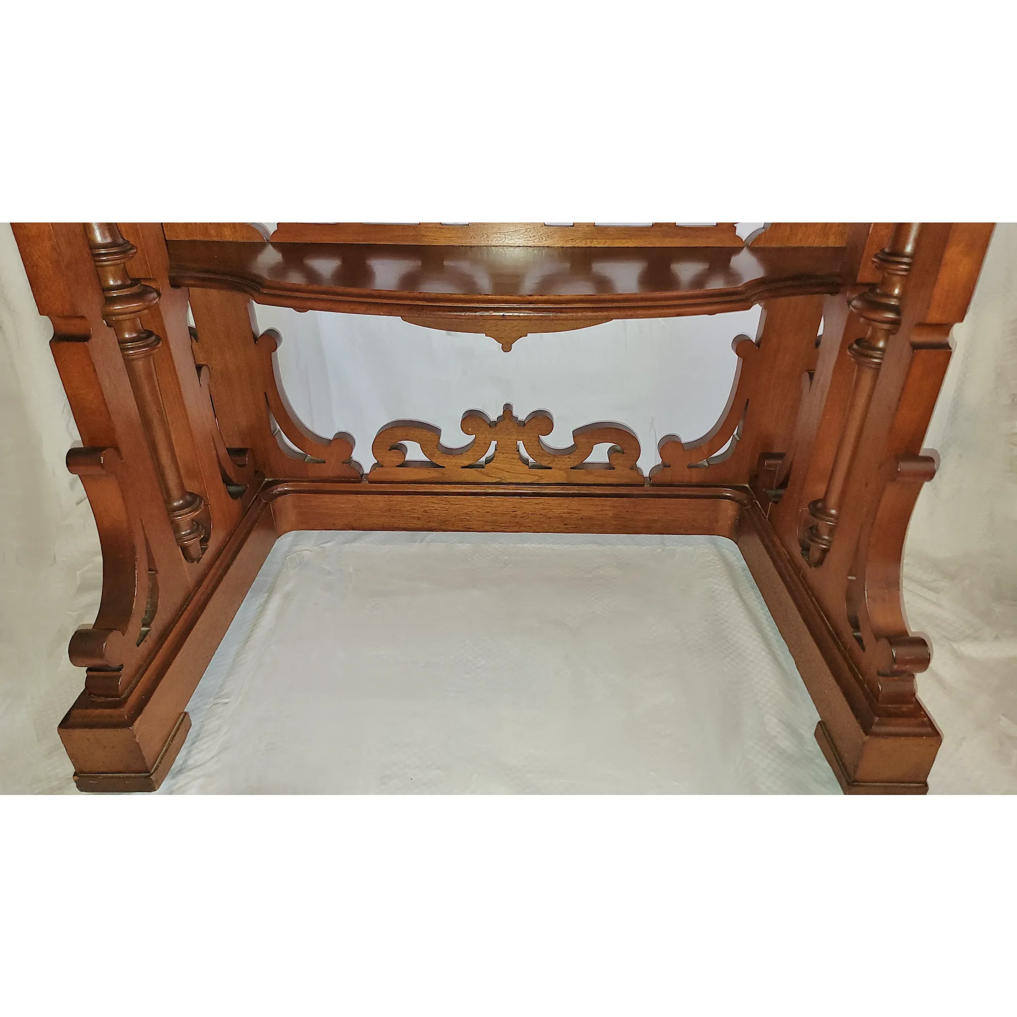 Antique Victorian Walnut Drop Front Writing Desk - View 6