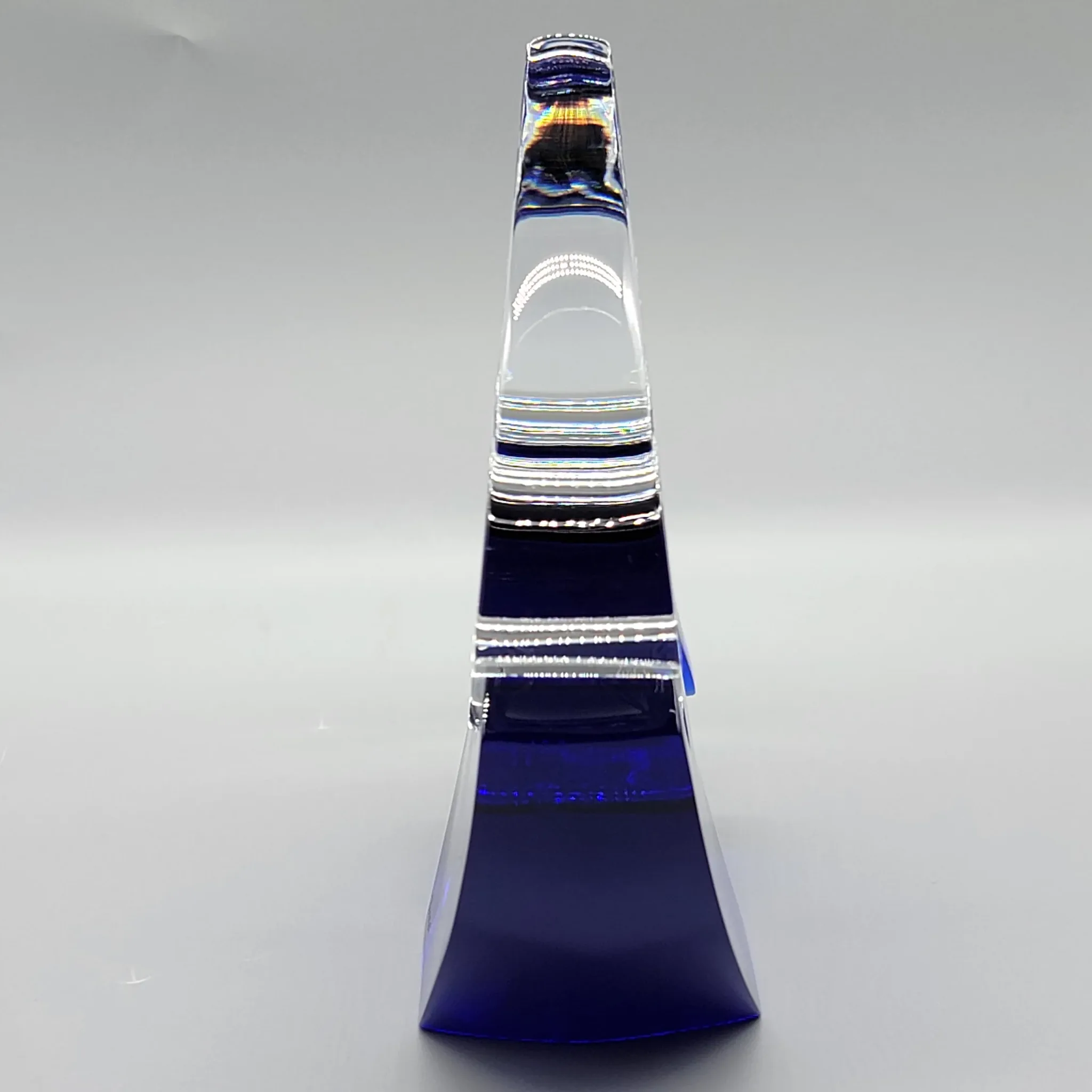 Large Baccarat Puzzle Fish - Cobalt Blue / Clear Crystal - View 7