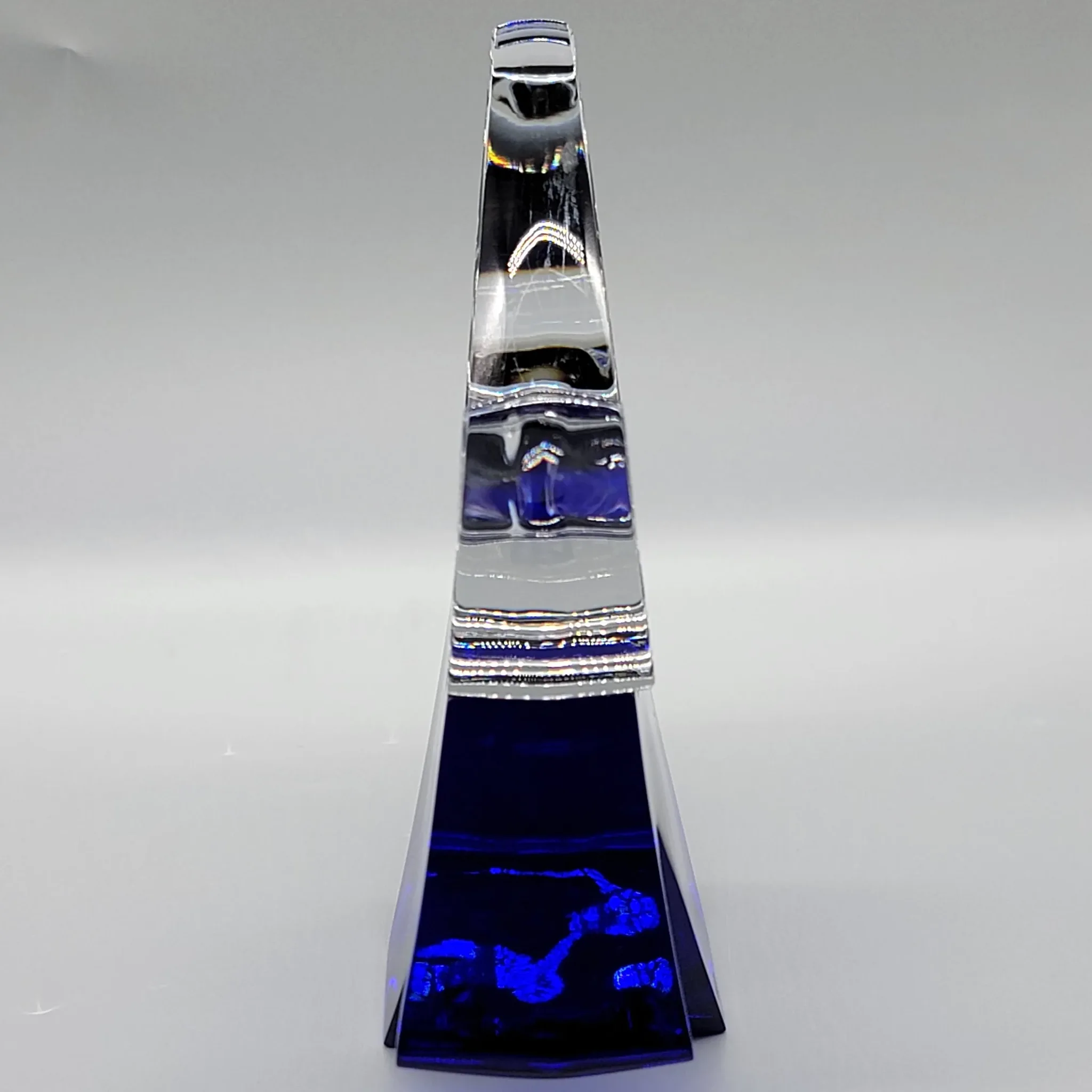 Large Baccarat Puzzle Fish - Cobalt Blue / Clear Crystal - View 8