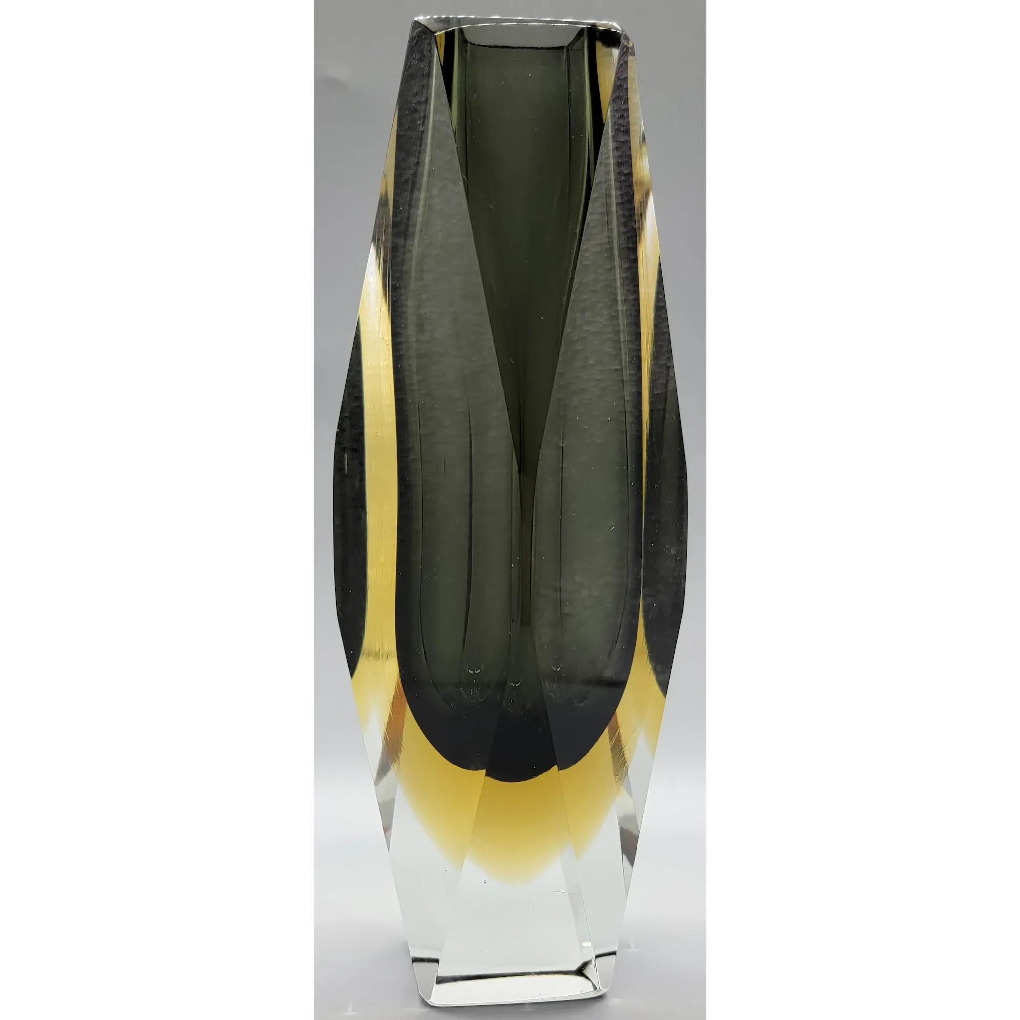 MCM Mandruzzato Murano Sommerso Glass Faceted Vase - View 2