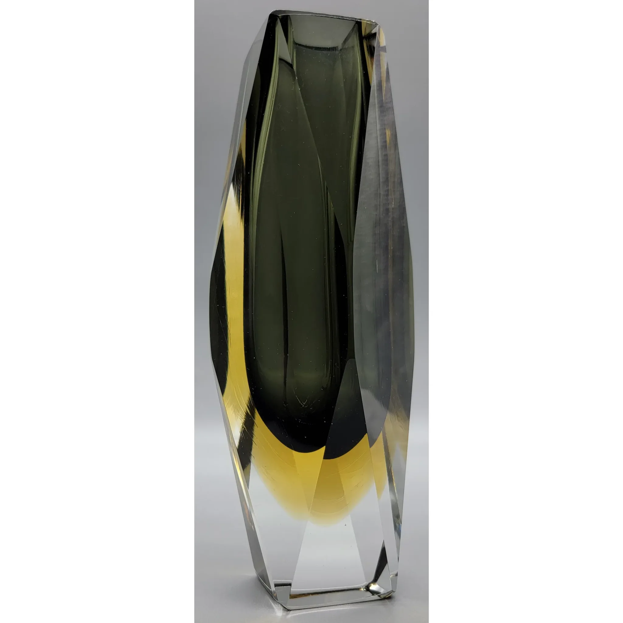 MCM Mandruzzato Murano Sommerso Glass Faceted Vase - View 3