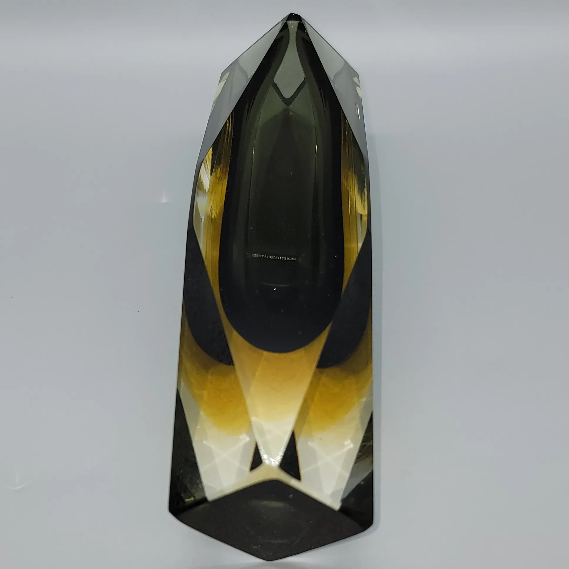 MCM Mandruzzato Murano Sommerso Glass Faceted Vase - View 4