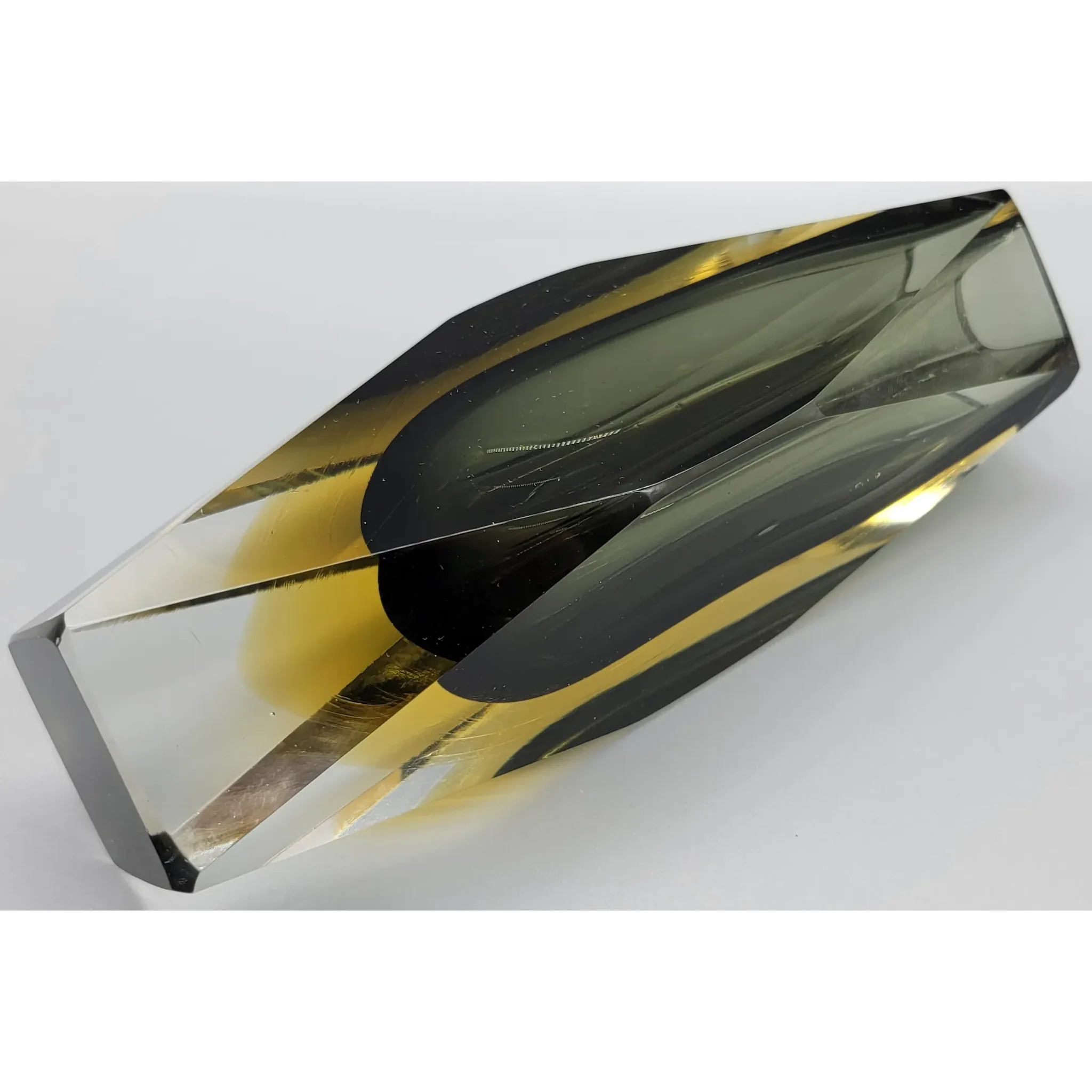 MCM Mandruzzato Murano Sommerso Glass Faceted Vase - View 5