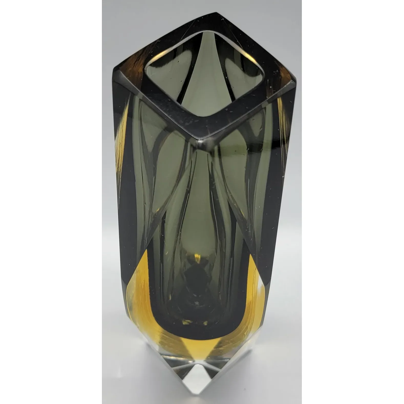 MCM Mandruzzato Murano Sommerso Glass Faceted Vase - View 8