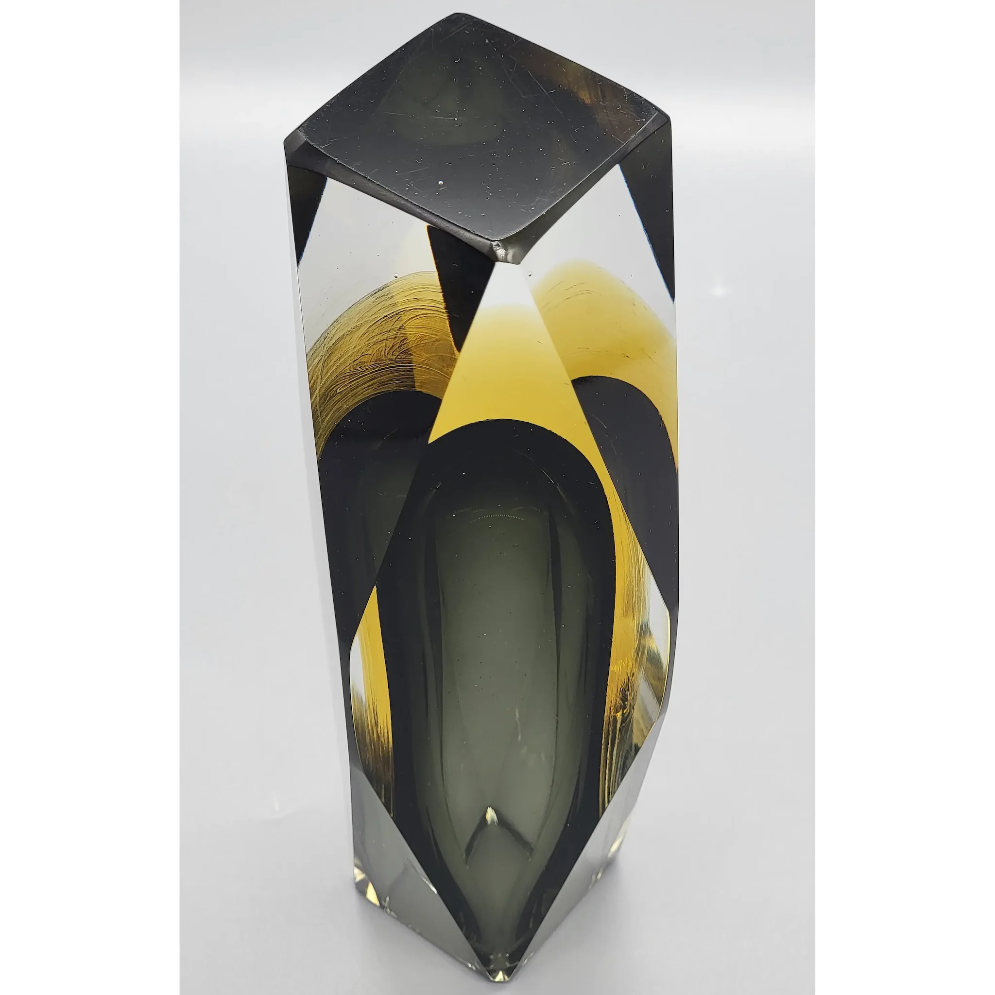 MCM Mandruzzato Murano Sommerso Glass Faceted Vase - View 9