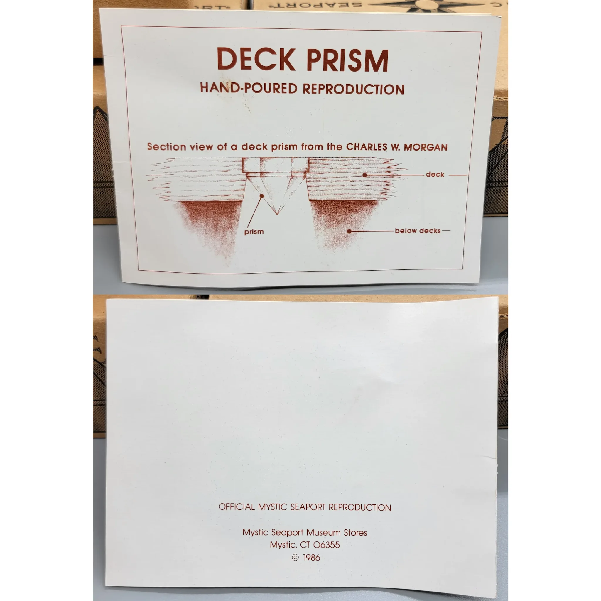 Pair Vintage Mystic Seaport Deck Prism Lamps - View 11