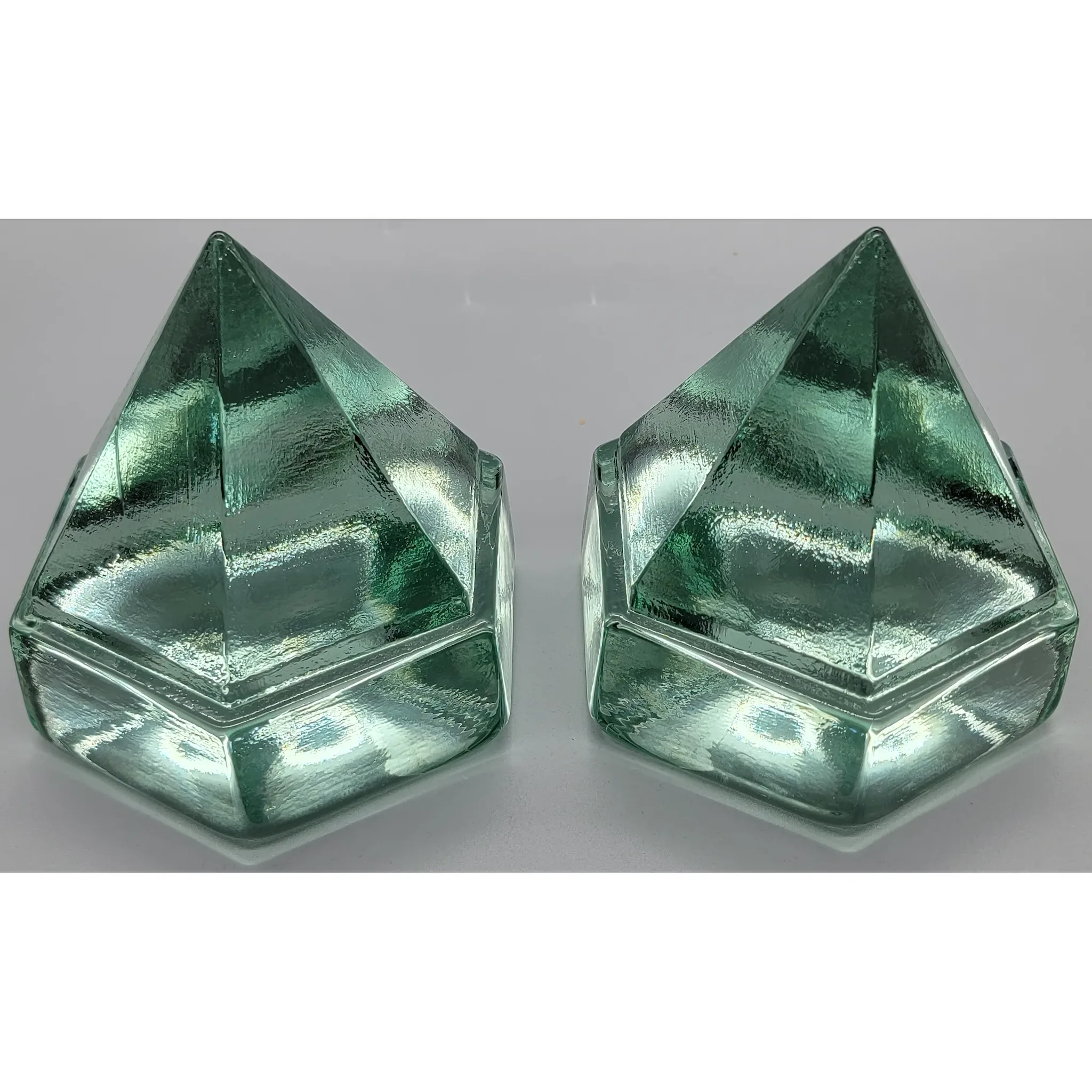 Pair Vintage Mystic Seaport Deck Prism Lamps - View 3