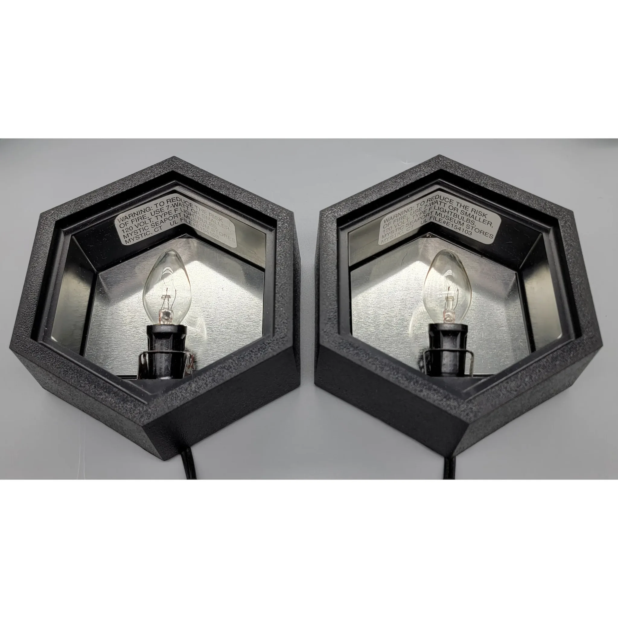 Pair Vintage Mystic Seaport Deck Prism Lamps - View 8