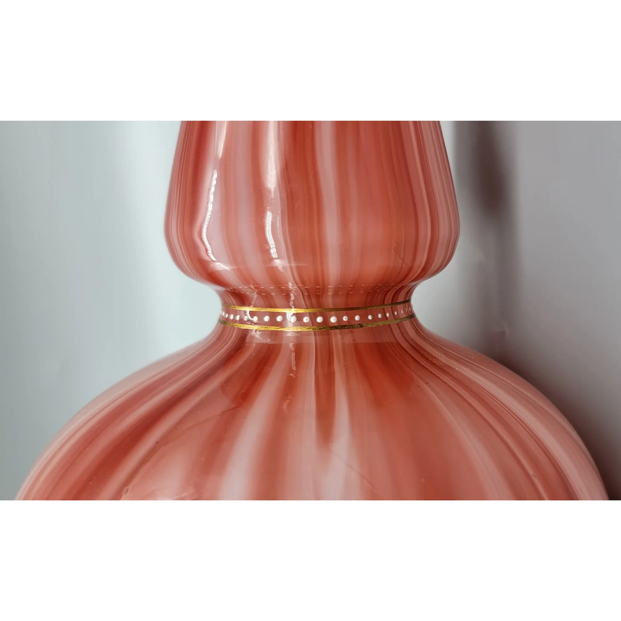 Antique Loetz Glass Carneol Case with DEK I/3 decoration - 14" - c.1888 - View 5