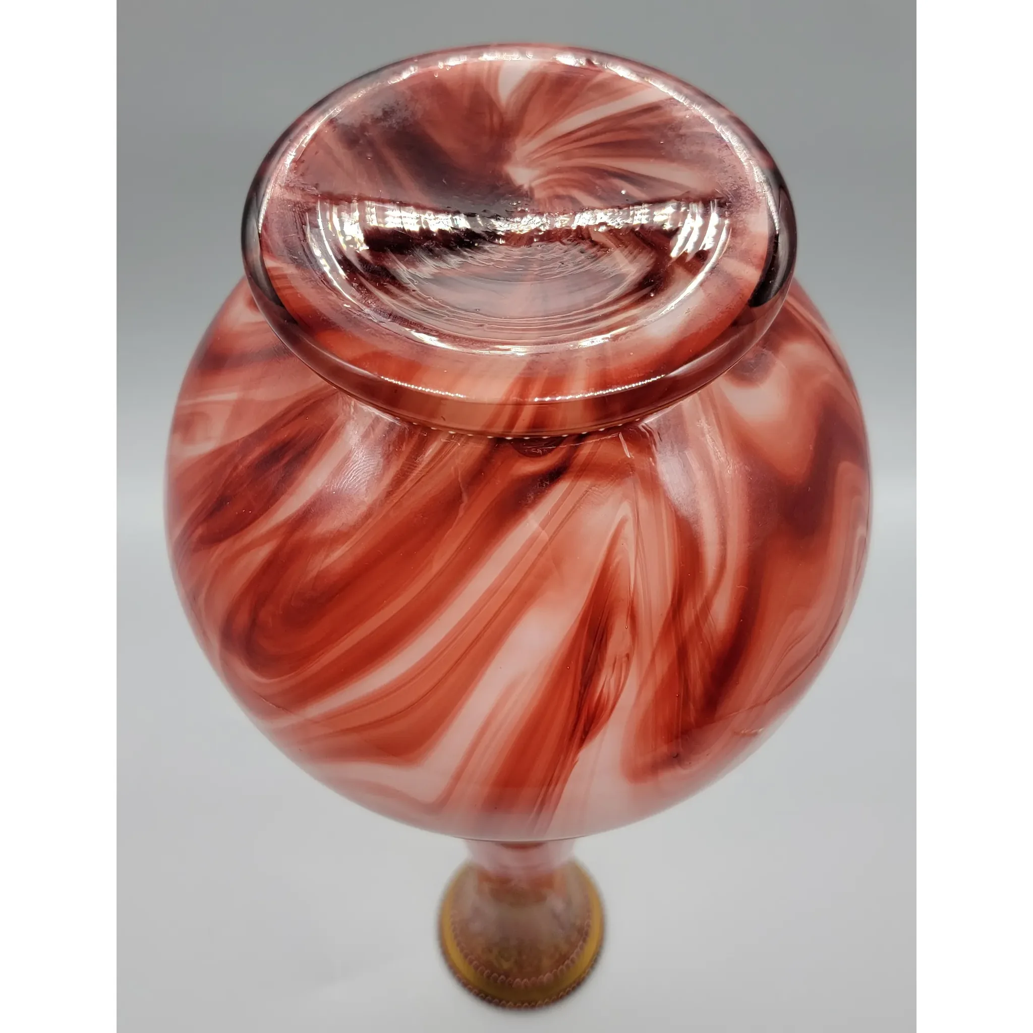 Antique Loetz Glass Carneol Case with DEK I/3 decoration - 14" - c.1888 - View 7