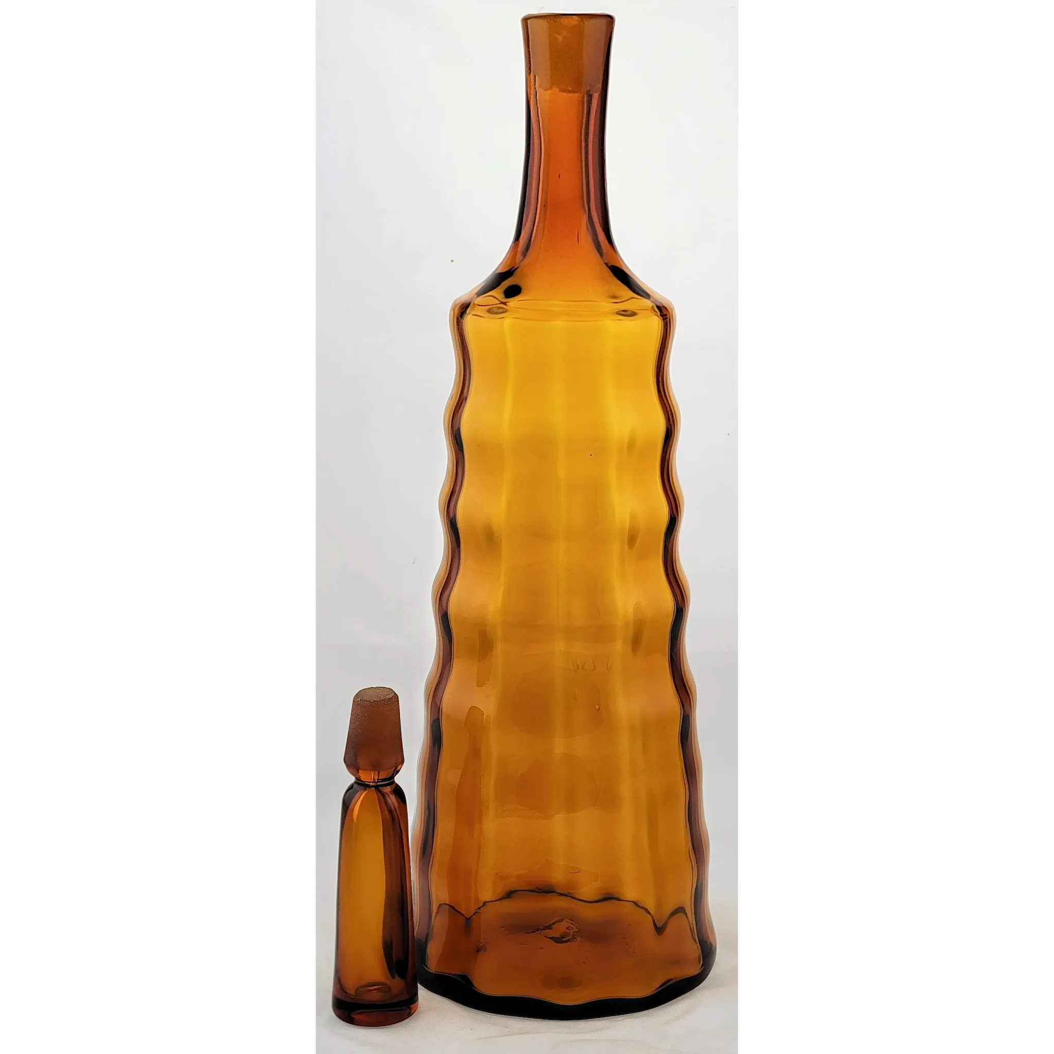 Blenko Glass MCM 1965 Honey Decanter #558L 21.5 inch - View 2