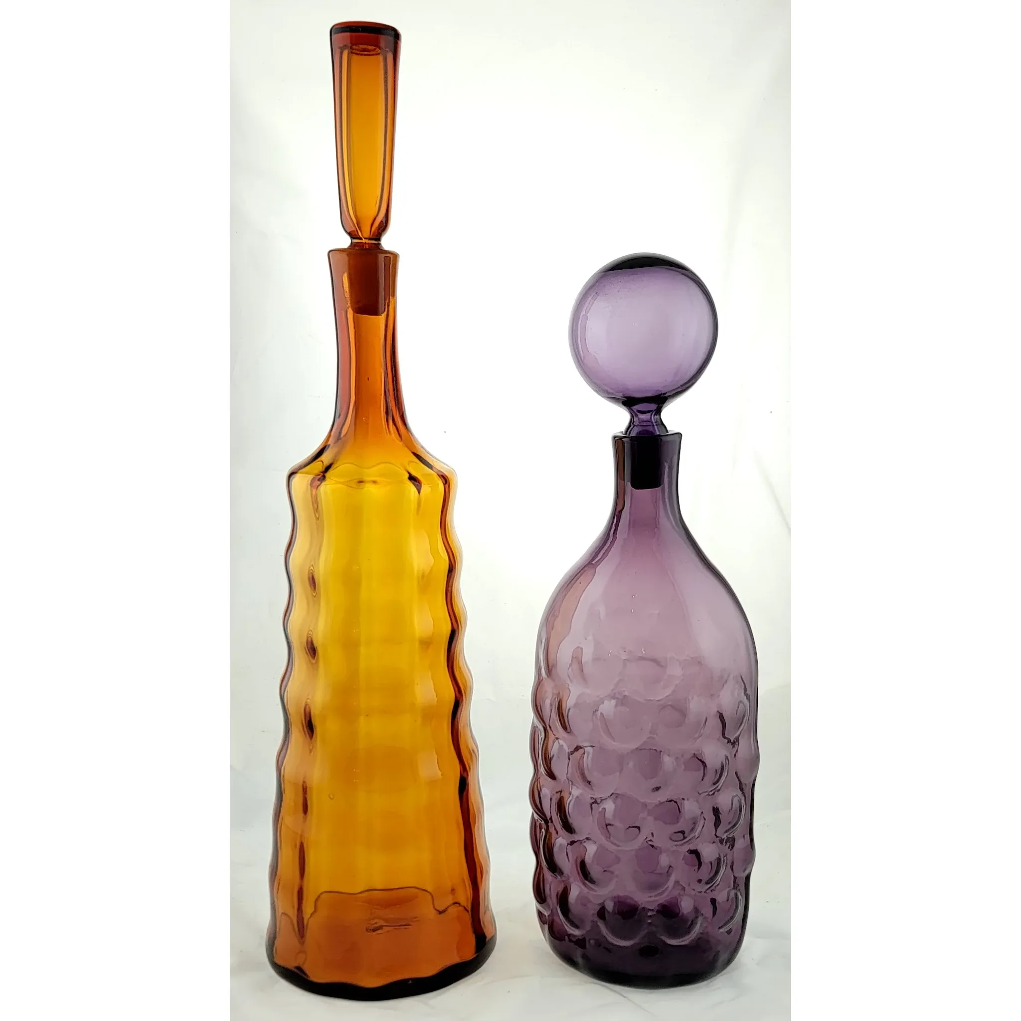 Blenko Glass MCM 1965 Honey Decanter #558L 21.5 inch - View 8