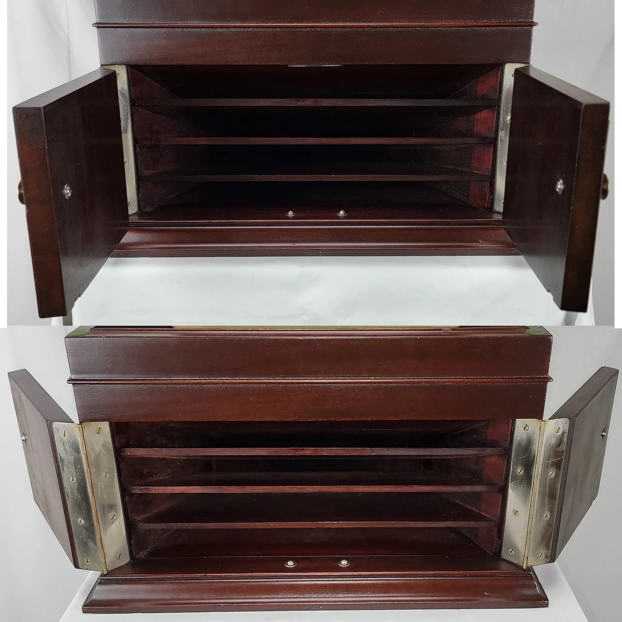 Antique 1914 Victor Victrola VV-IX Phonograph & Record Cabinet - Mahogany - View 13