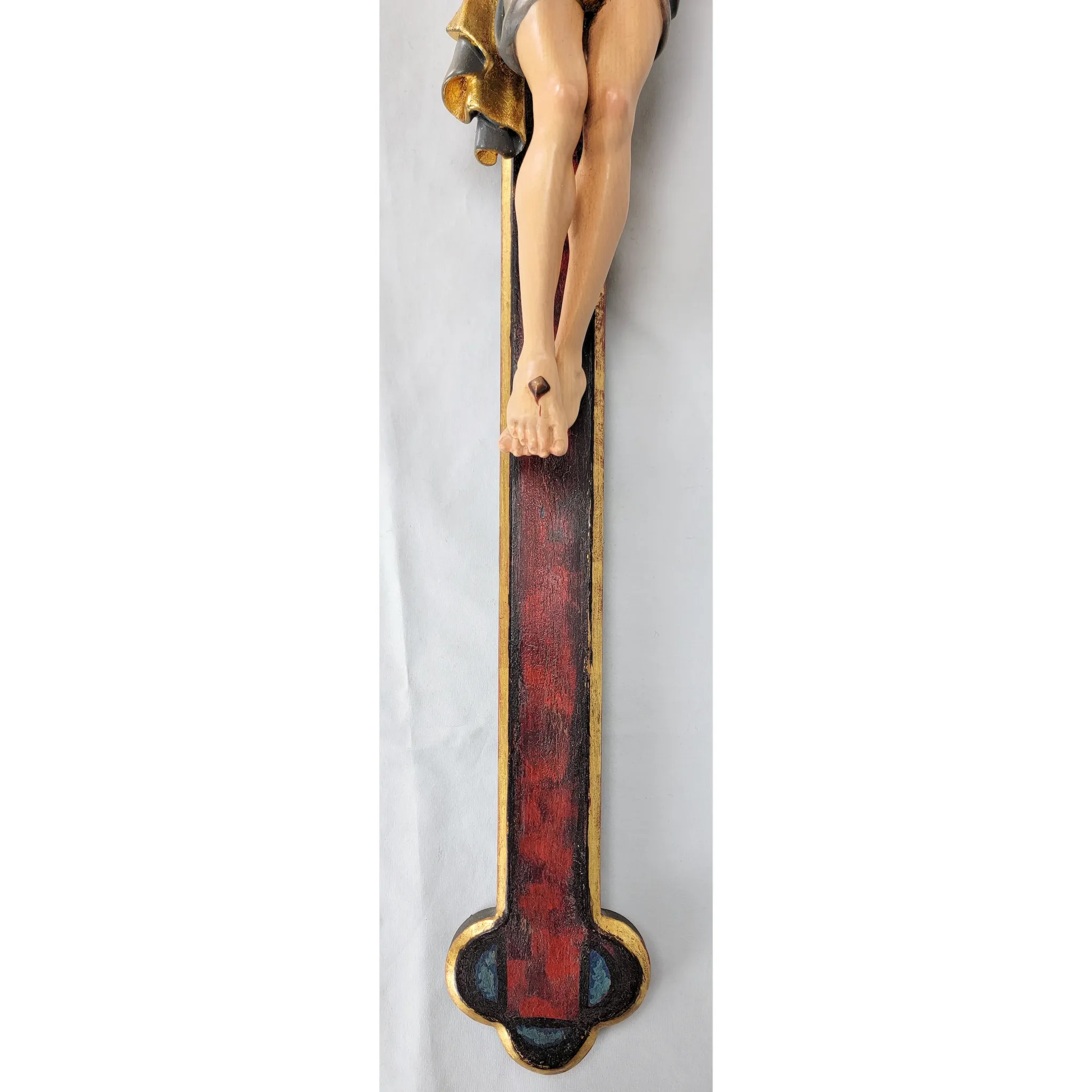 Vintage PEMA Carved Wood Crucifix 27" - View 4