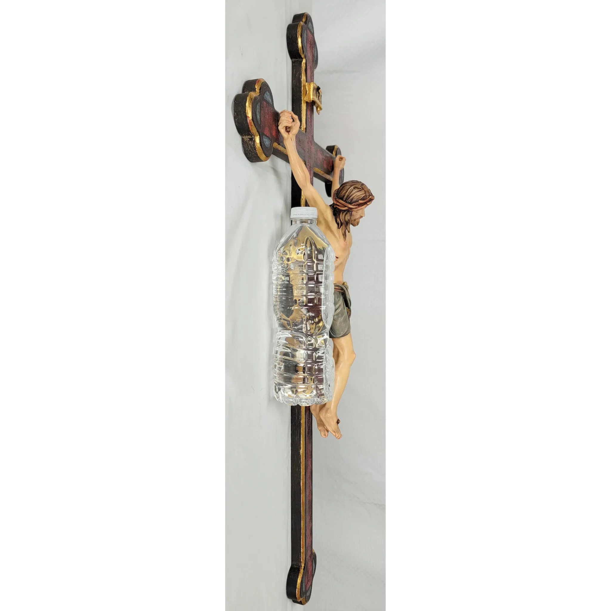 Vintage PEMA Carved Wood Crucifix 27" - View 6