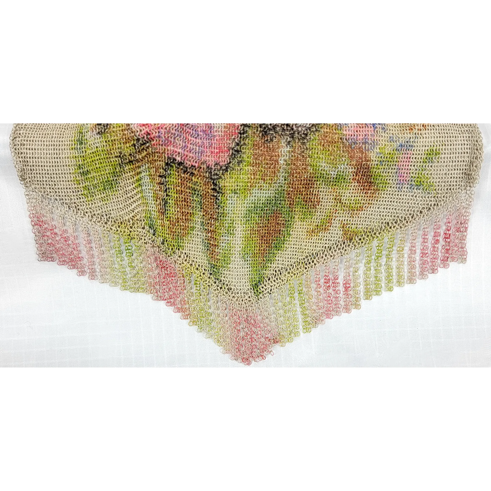 Art Deco Whiting & Davis Mesh Purse - Floral - View 7
