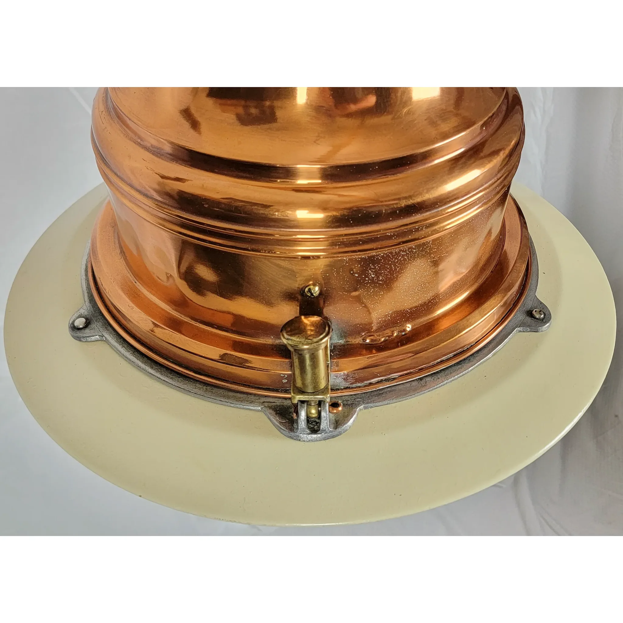 1937 English Copper Street Lamp Light Fixture - Fulham Di-Fractor Lantern - View 5