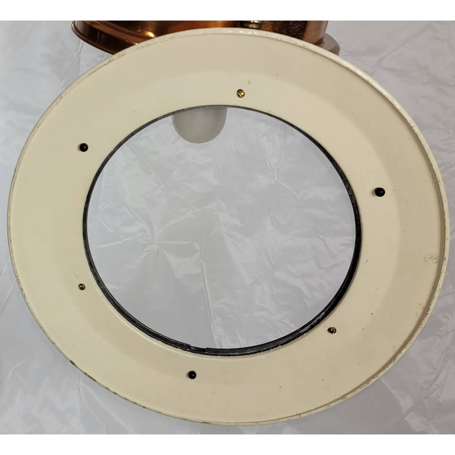 1937 English Copper Street Lamp Light Fixture - Fulham Di-Fractor Lantern - View 7