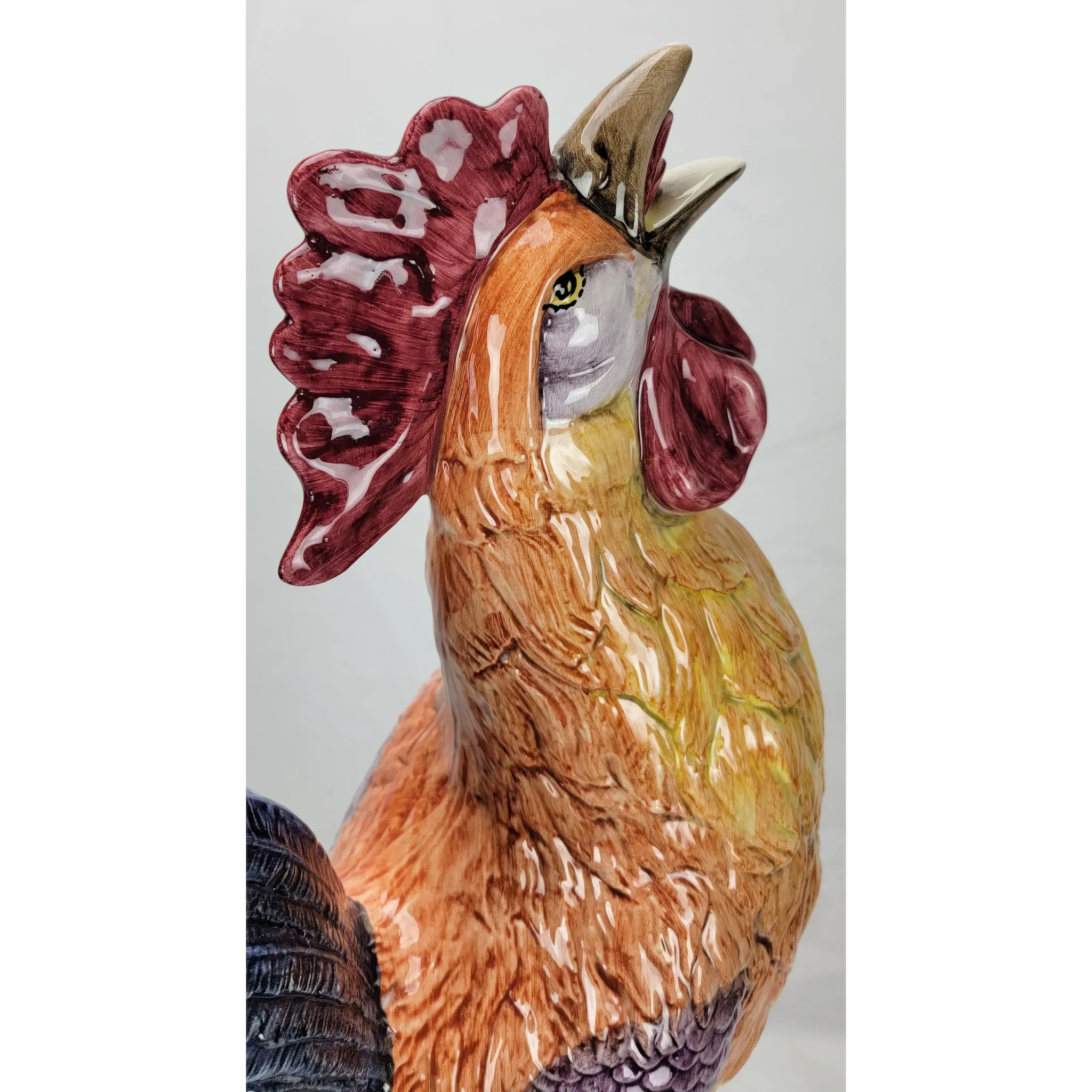 Vintage Large Ceramic Rooster - Made In Italy for Vietri - View 6
