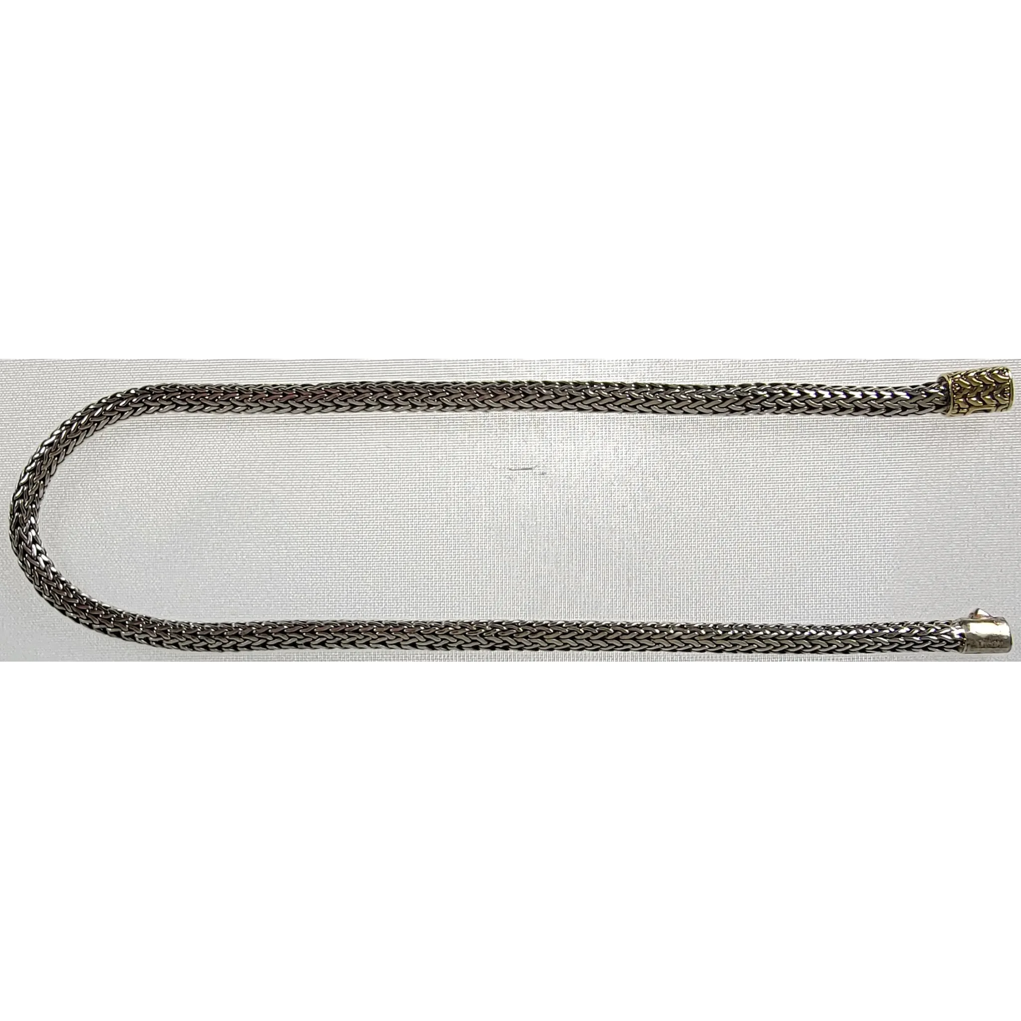 Classic John Hardy Wheat Choker Necklace .925 Silver 18K Gold - View 5