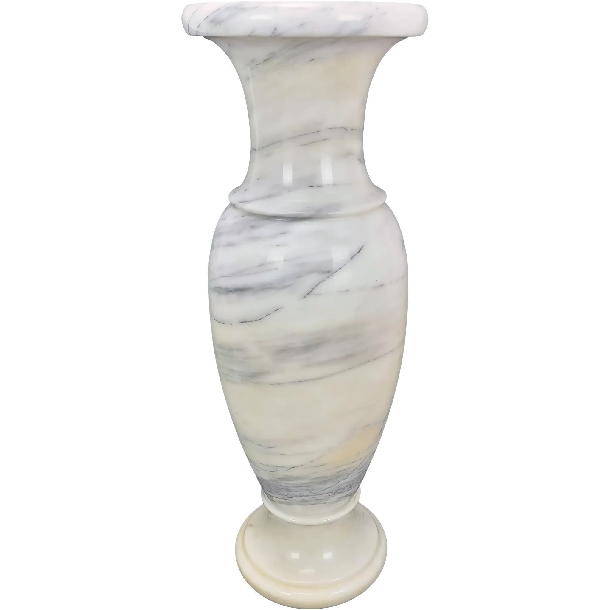 Massive Mid-Century Carrara Marble Floor Vase