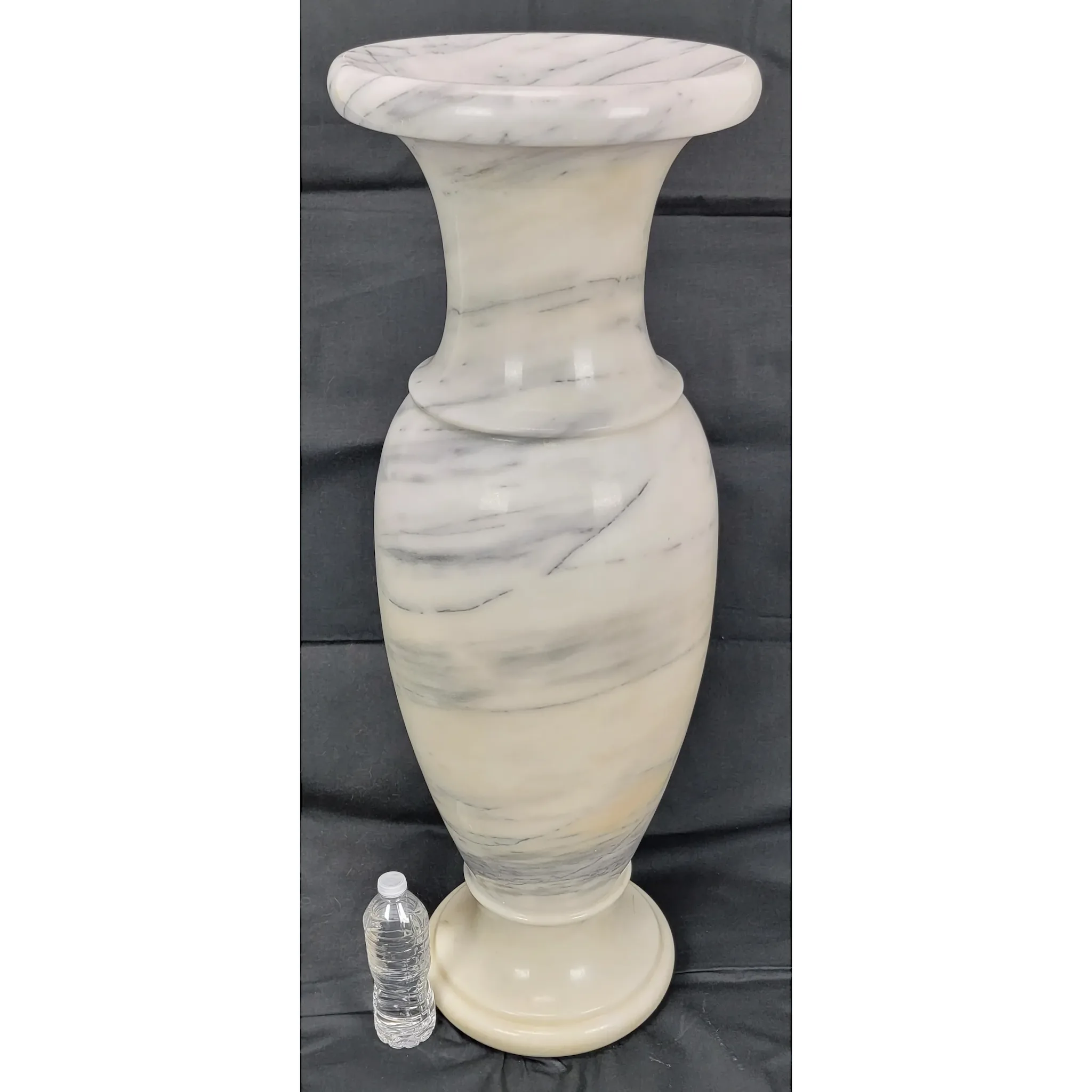 Massive Mid-Century Carrara Marble Floor Vase - View 2