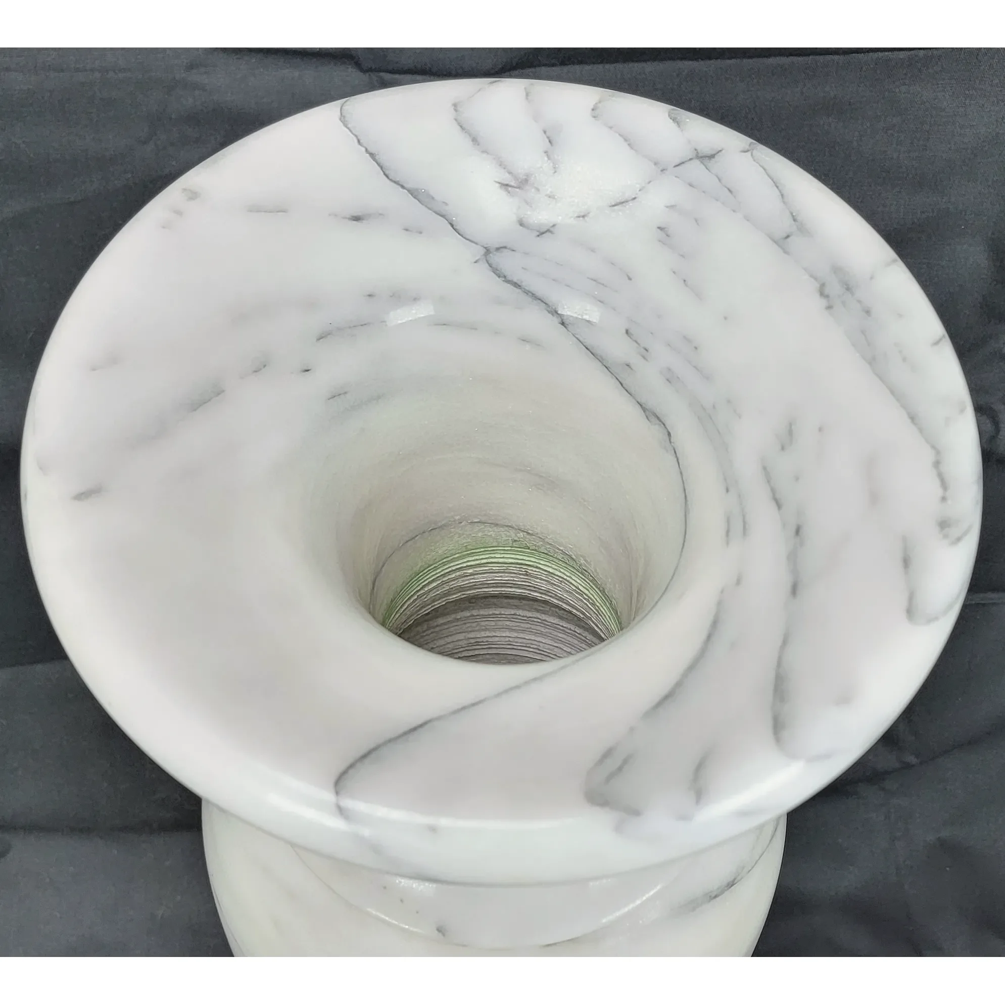 Massive Mid-Century Carrara Marble Floor Vase - View 8