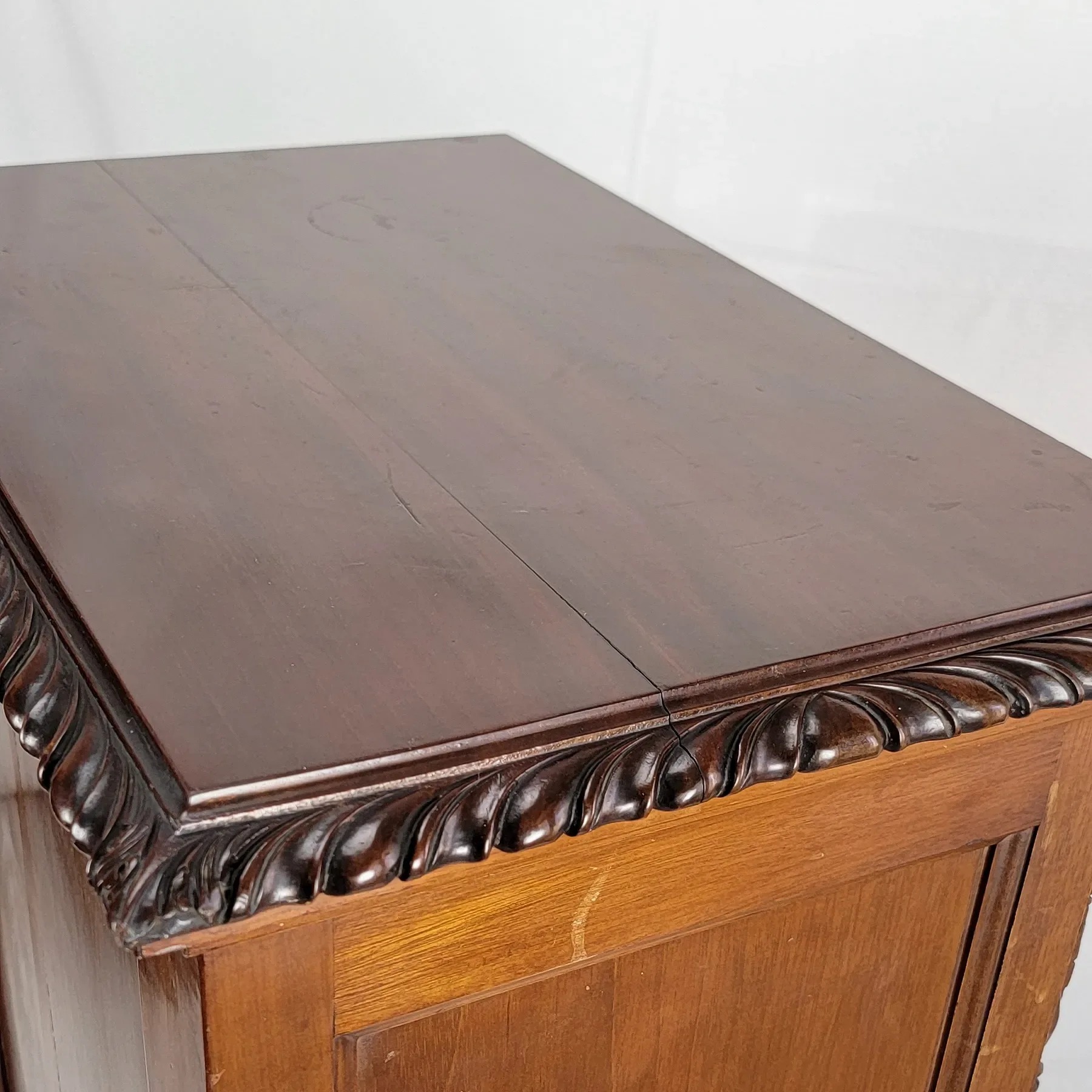 Antique 19th C. Carved Mahogany Chippendale Style Music Cabinet - Ball & Claw Feet - View 12